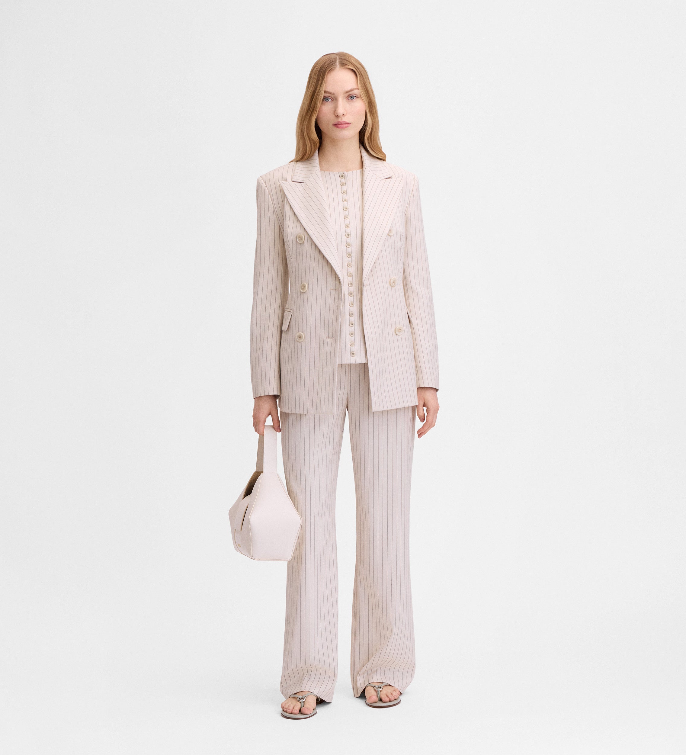 Pantalon à fines rayures
