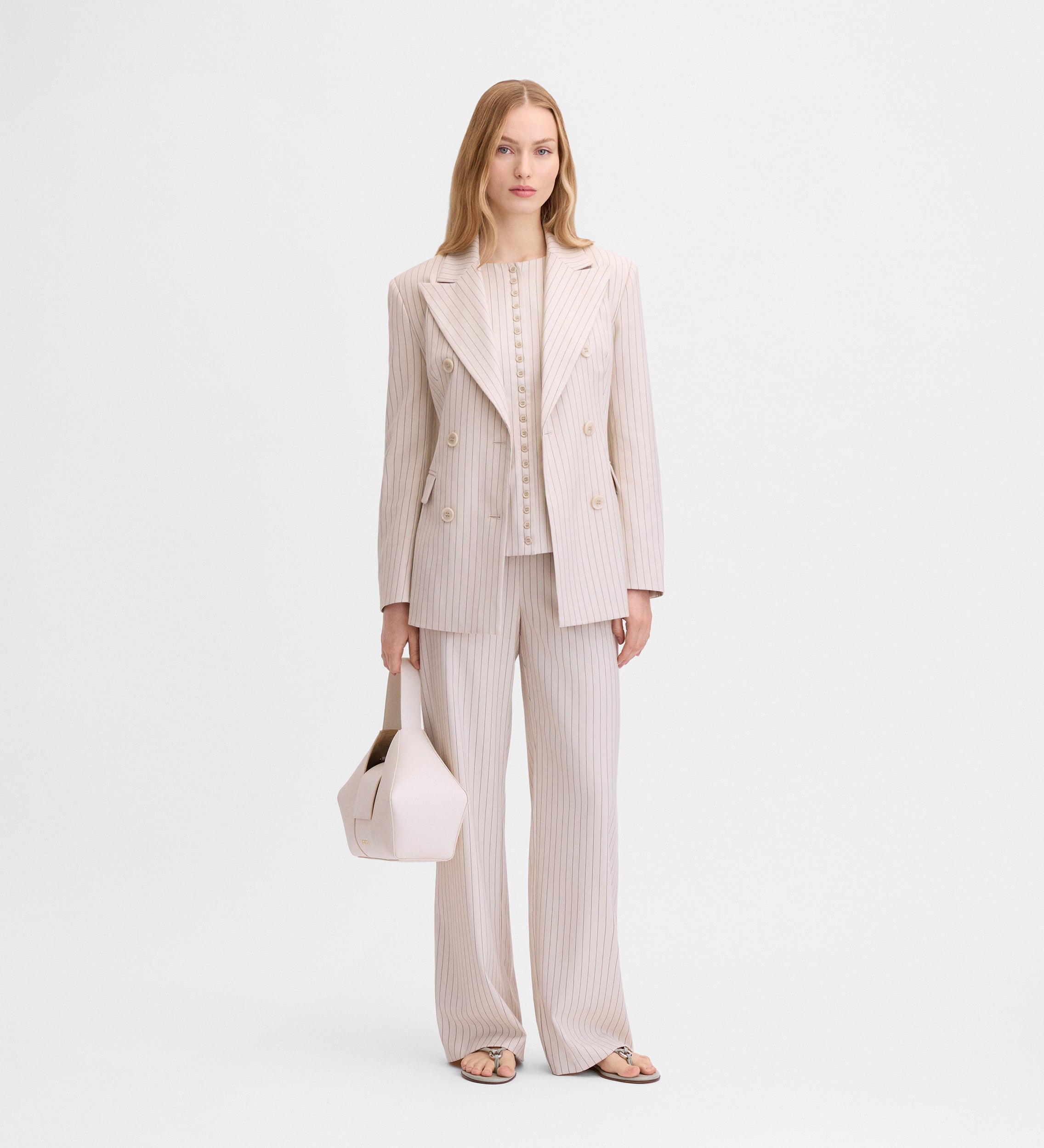 Blazer à fines rayures