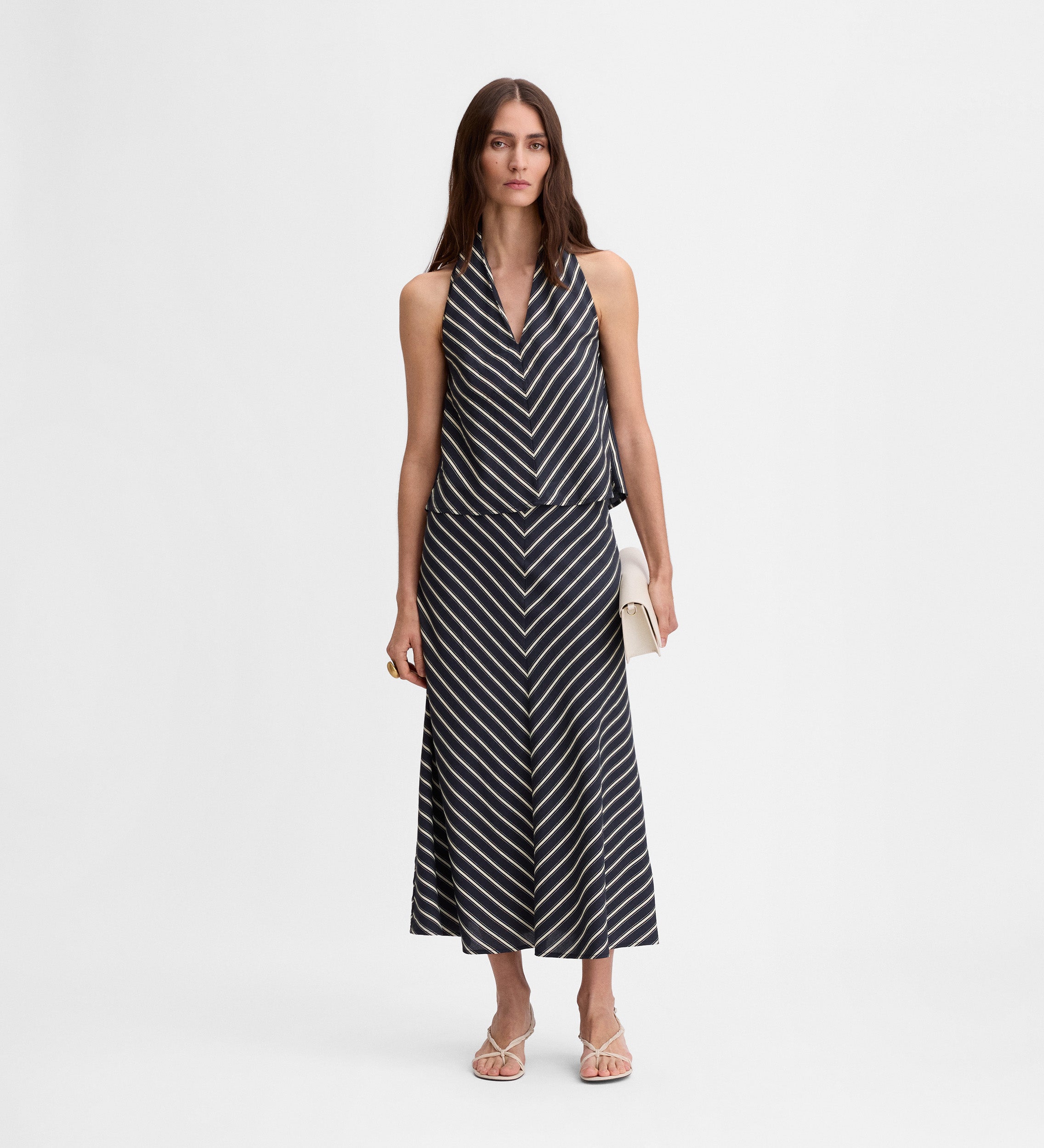 Top halter rayas