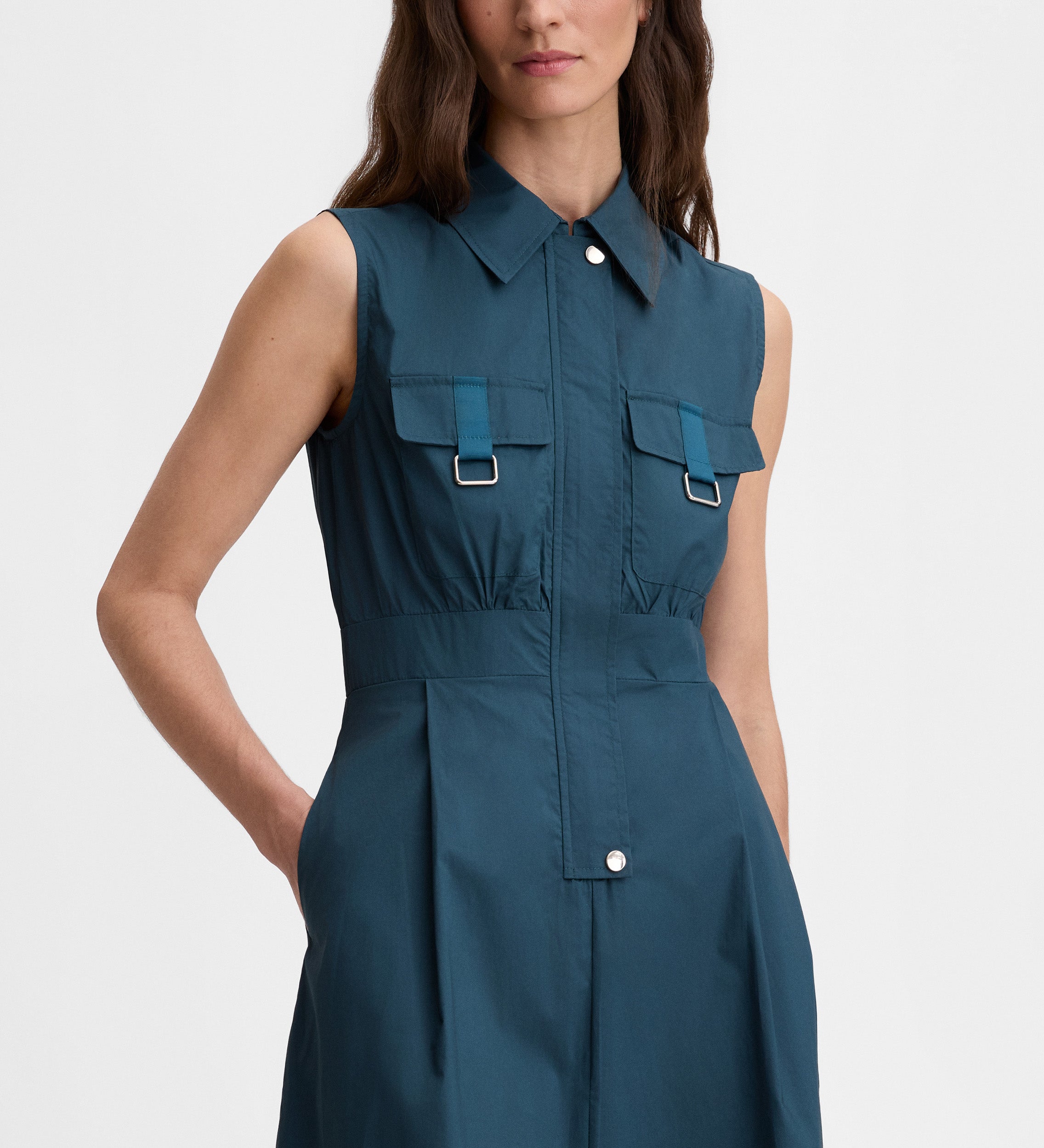 Robe midi chemise boucles
