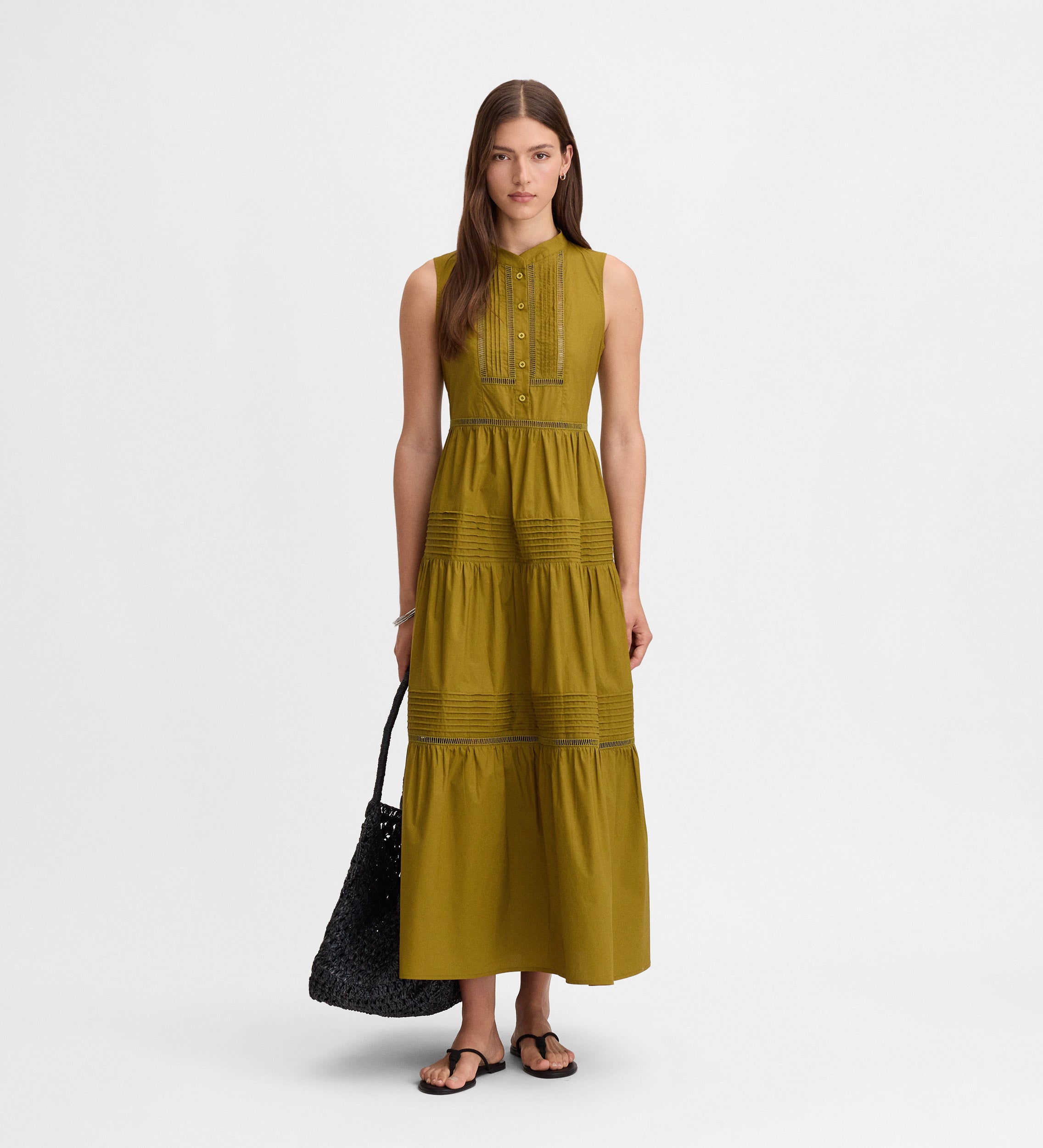 Pleated midi dress