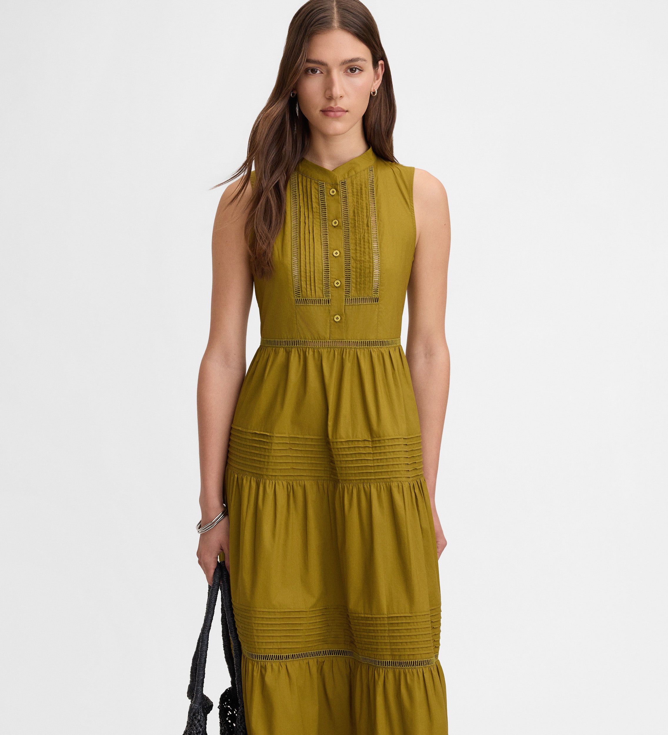 Vestido midi sisado
