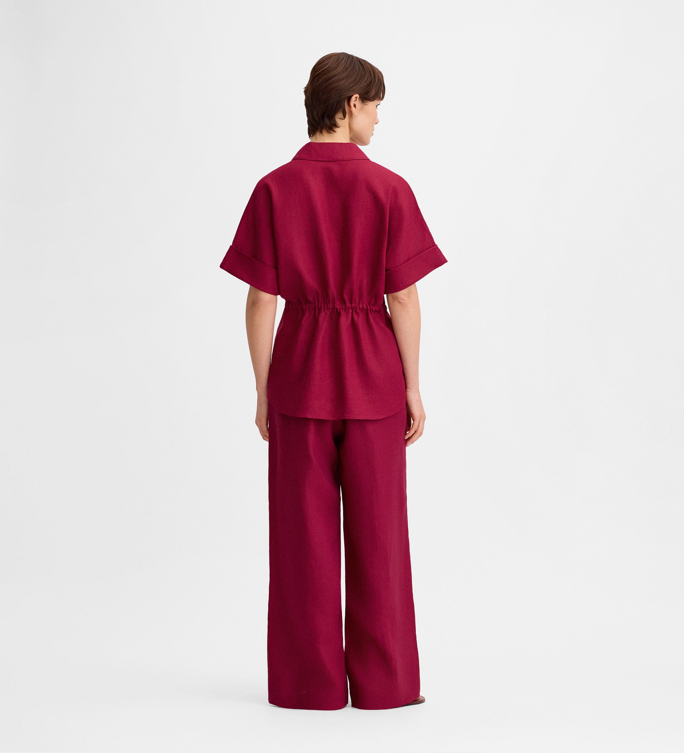 Blusa lino ceñidores
