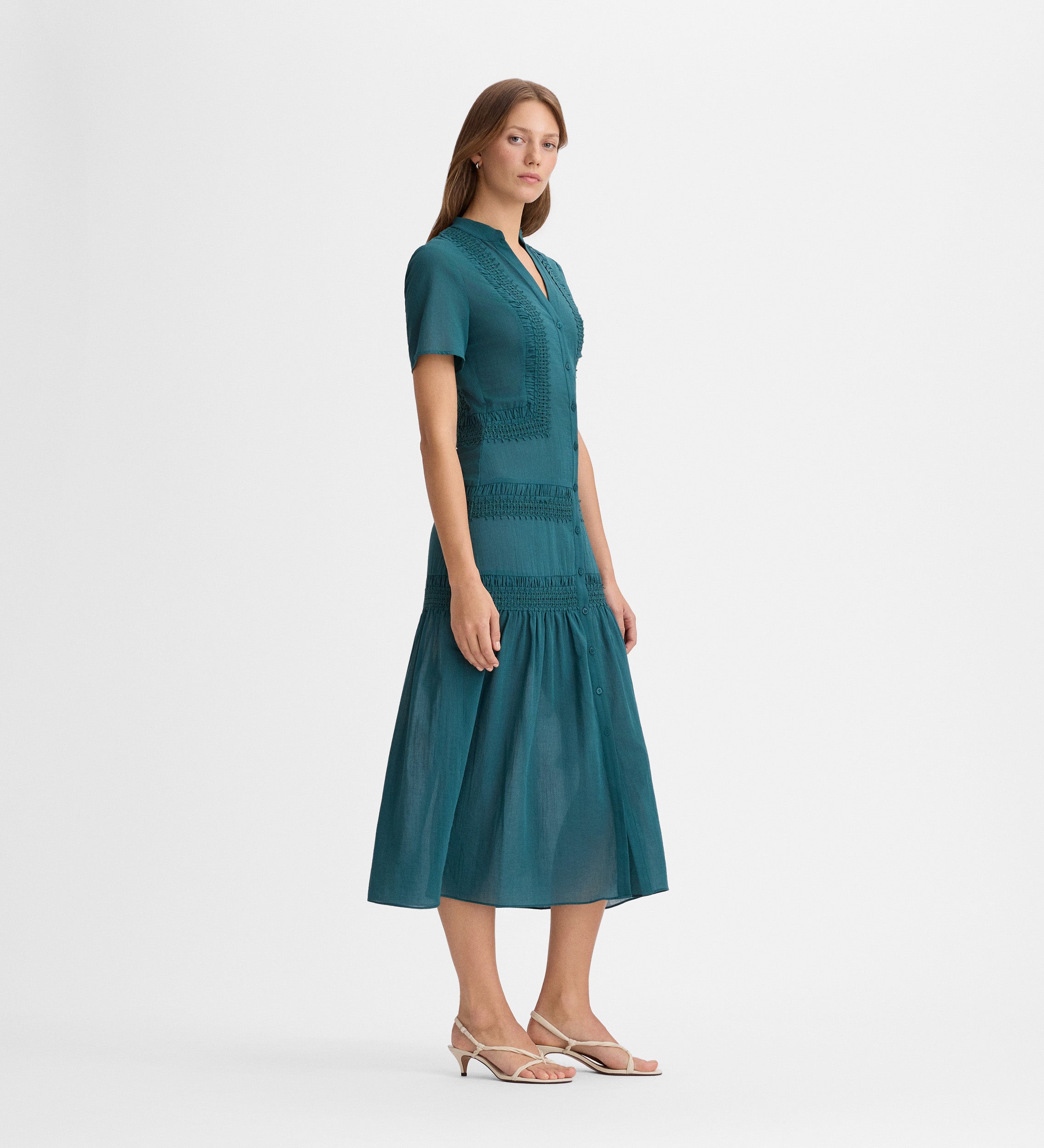 Vestido midi puntillas