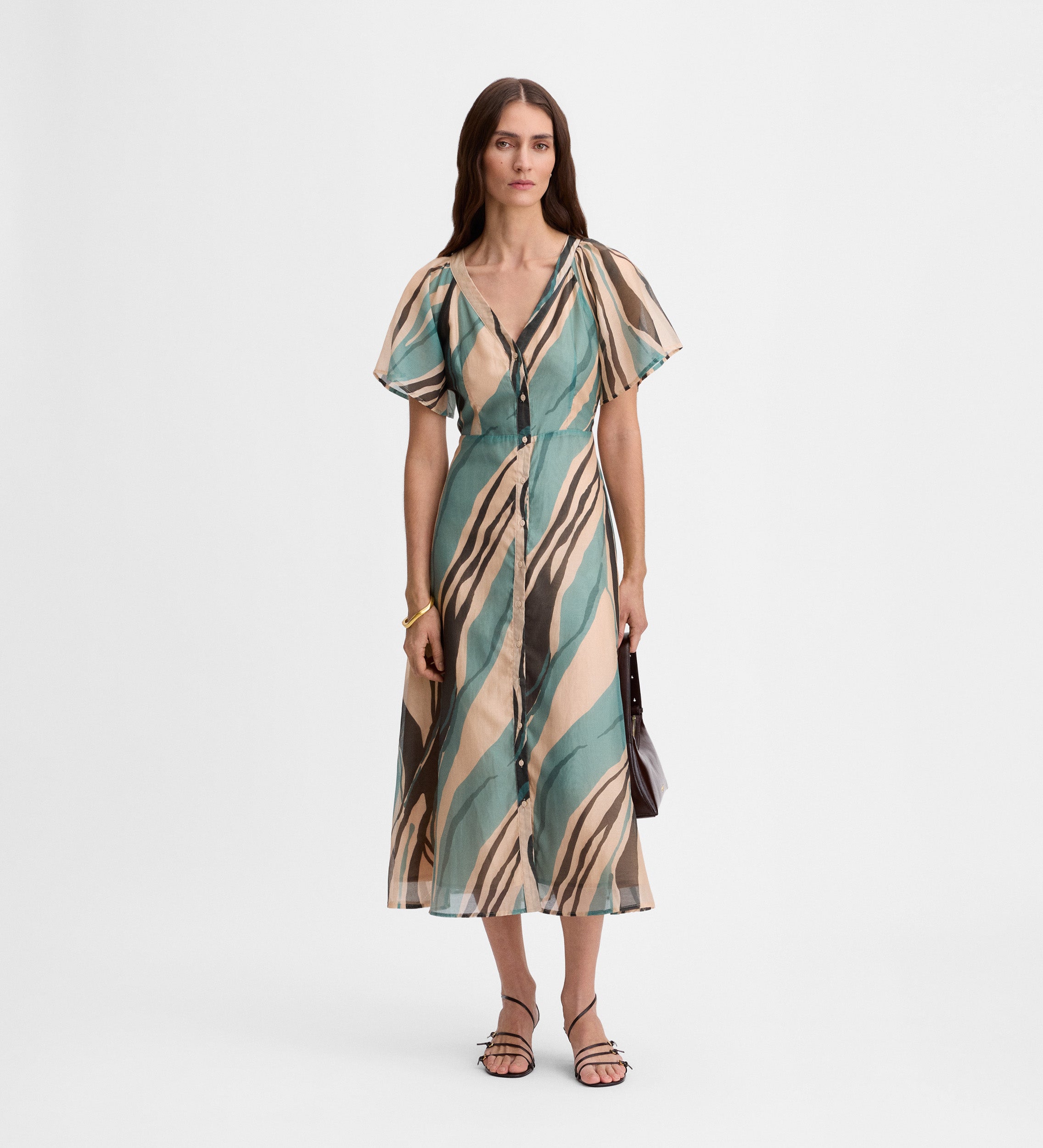 Robe évasée imprimée