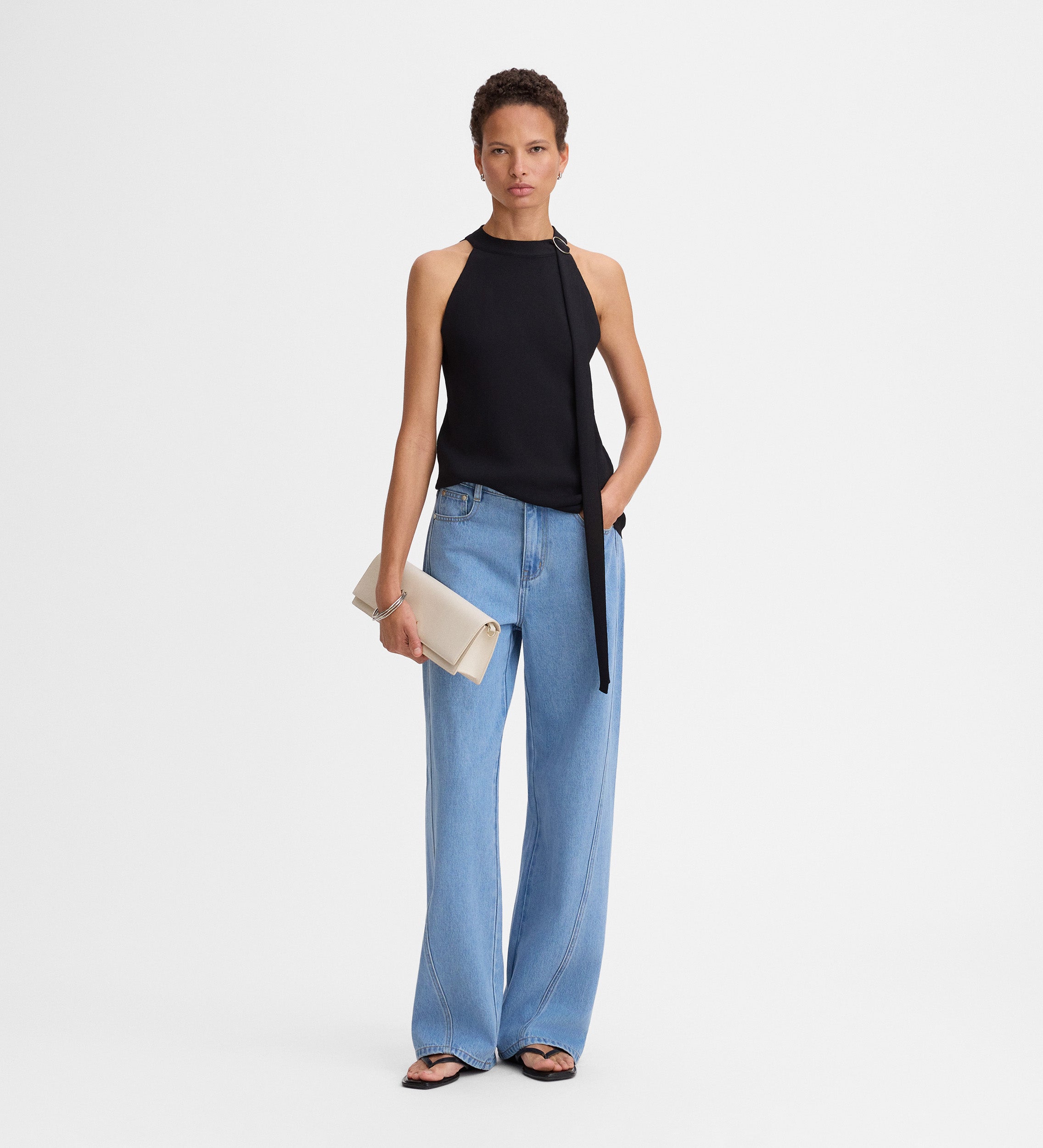Top punto halter hebilla