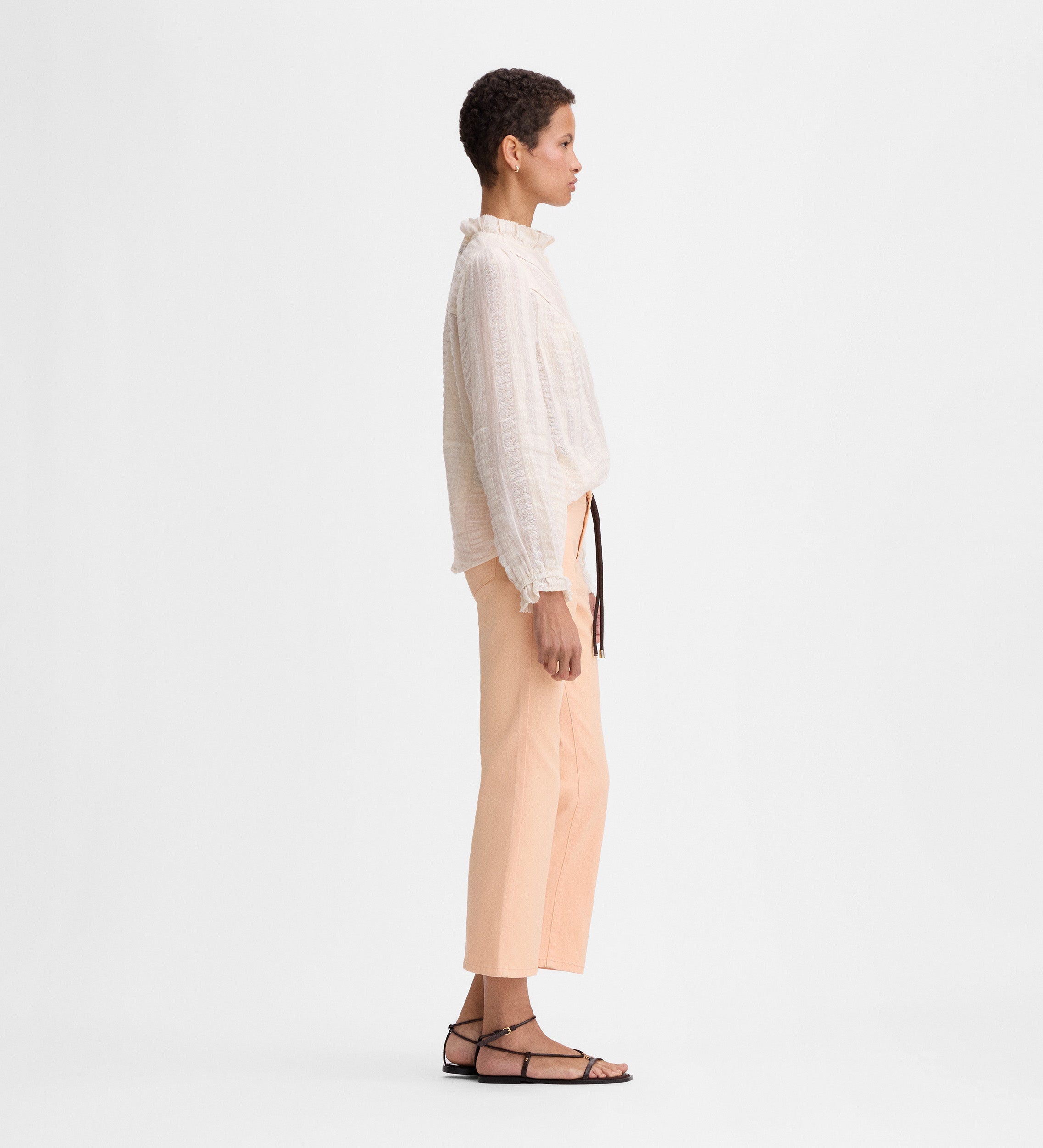Flared cropped pants