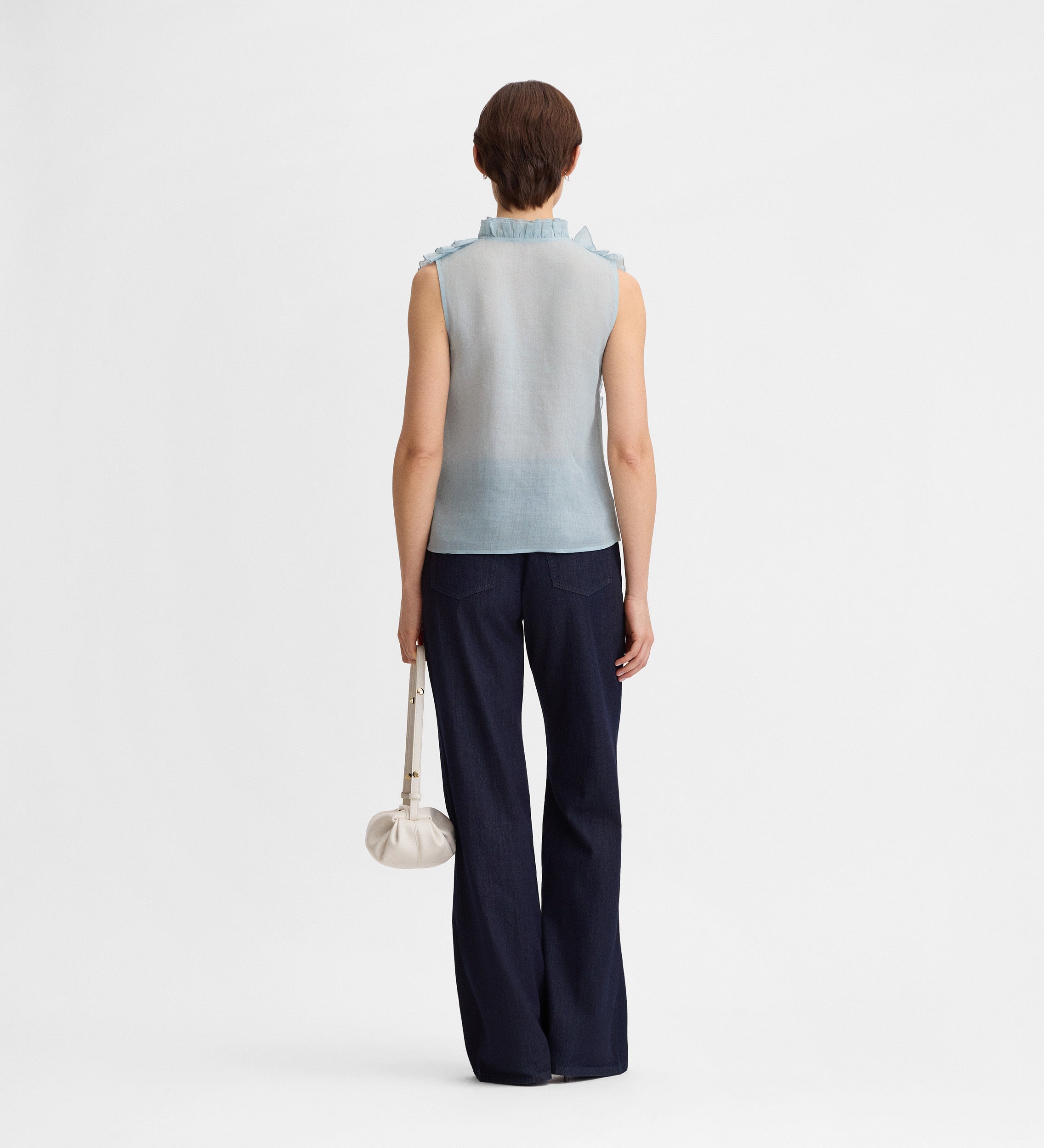 Blusa lino volantes