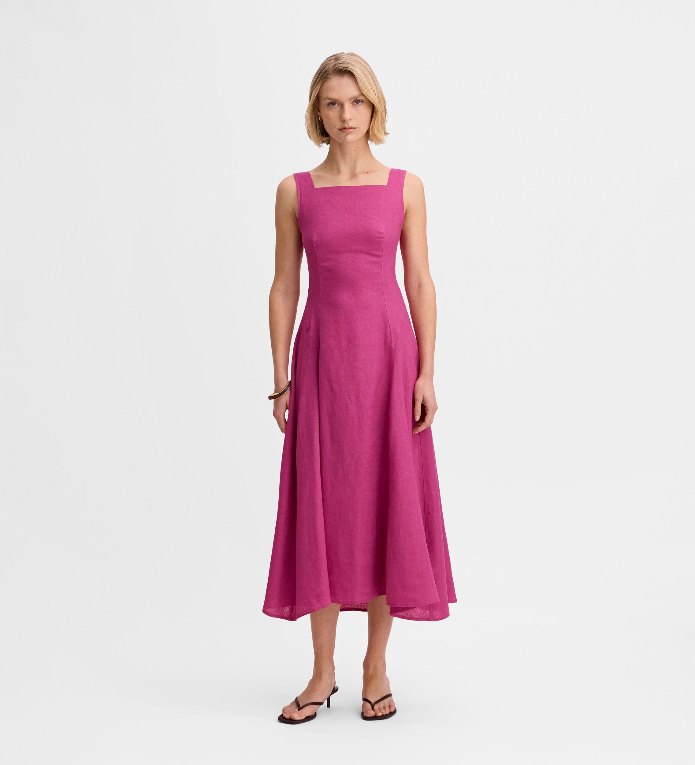Vestido midi lino