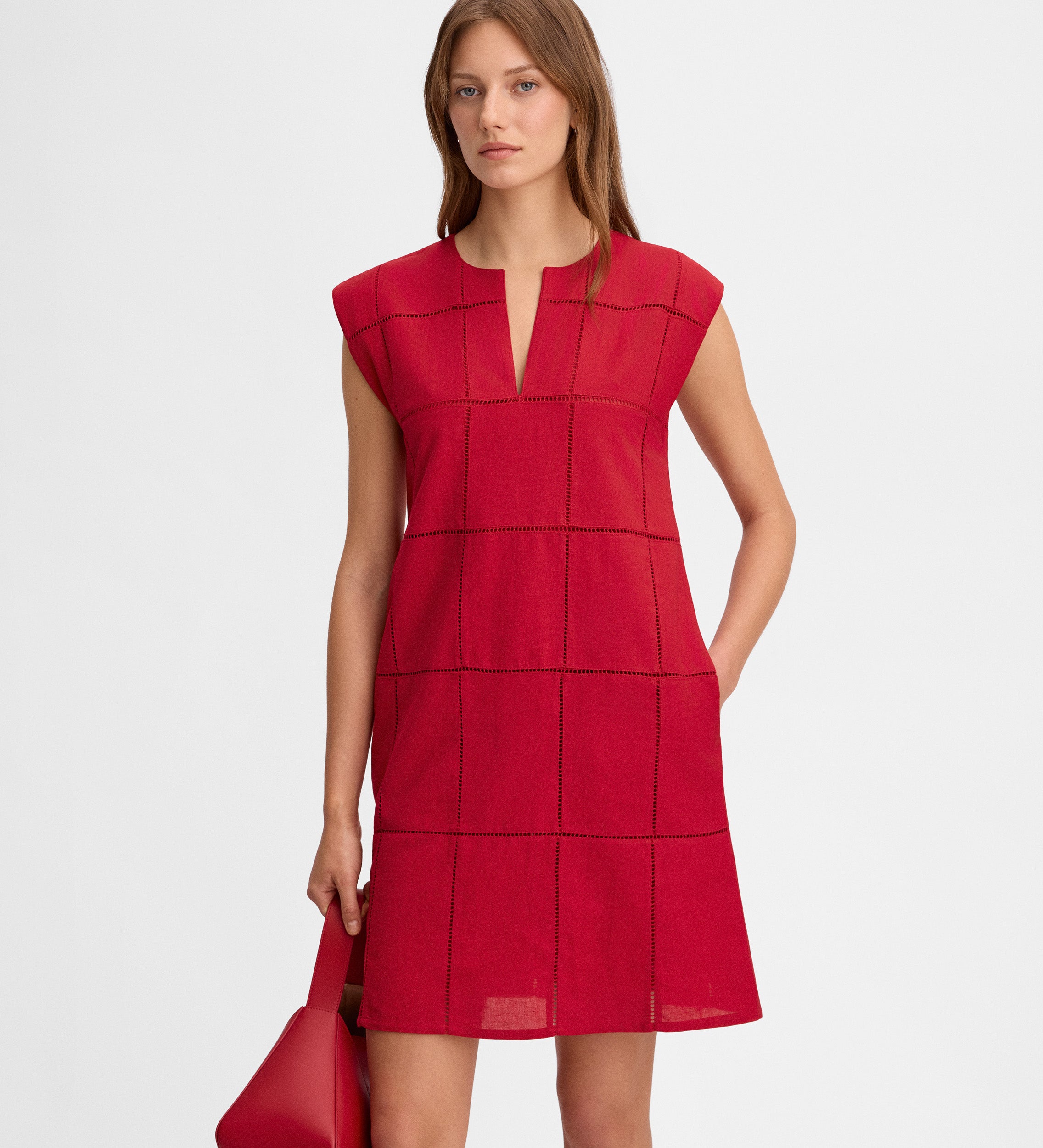Vestido mini lino