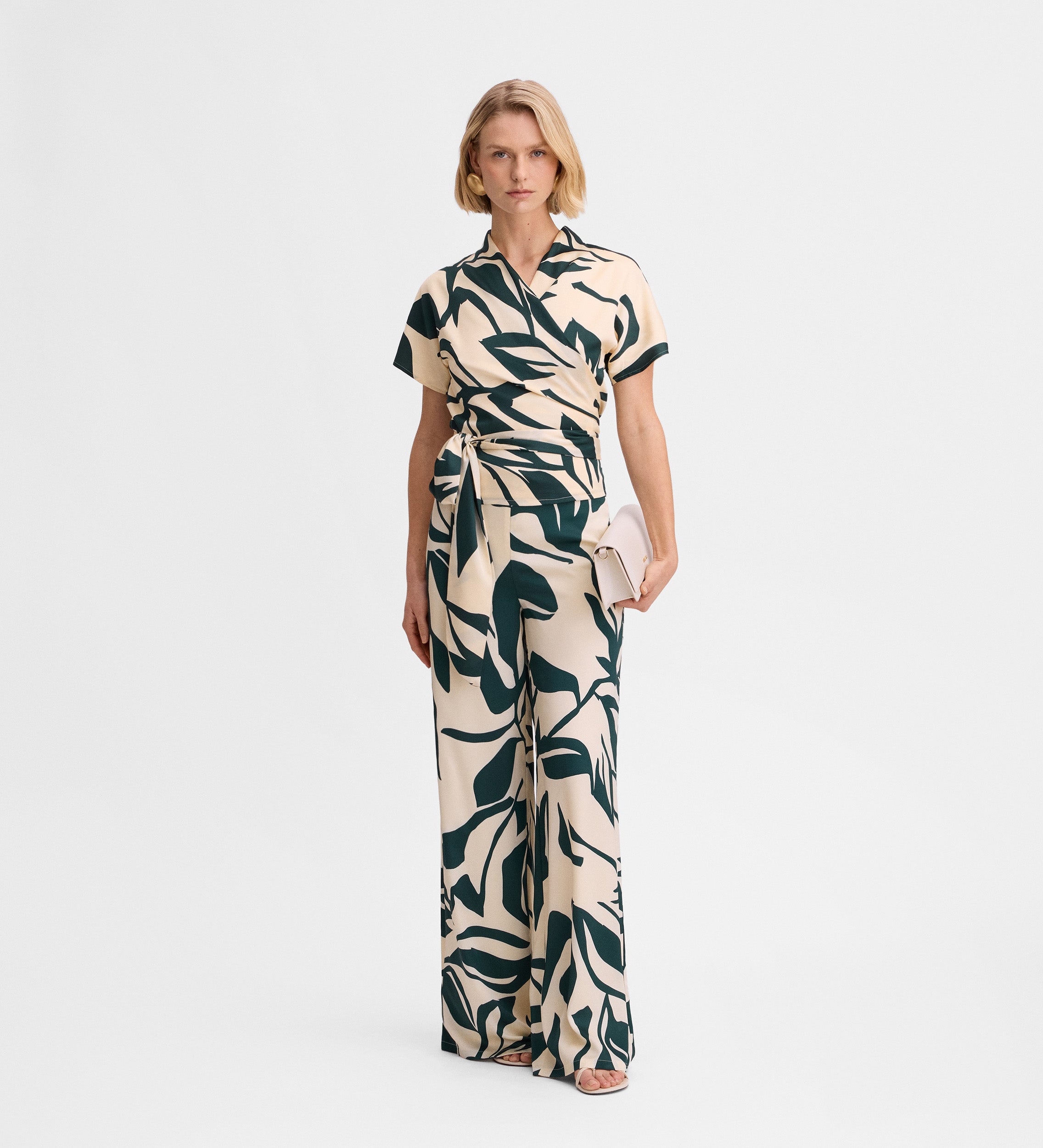 Satin palazzo pants