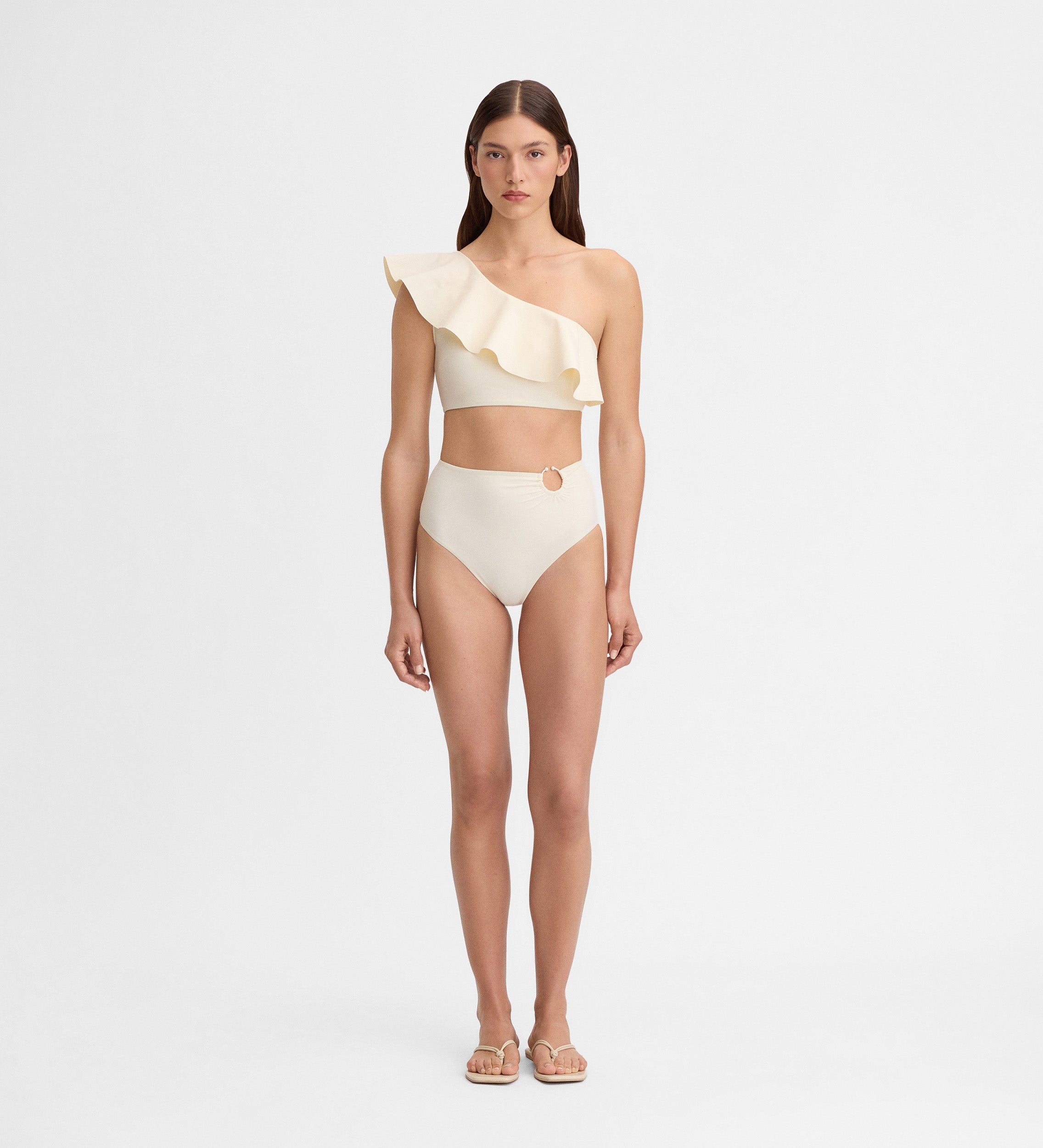 Top bikini volantes
