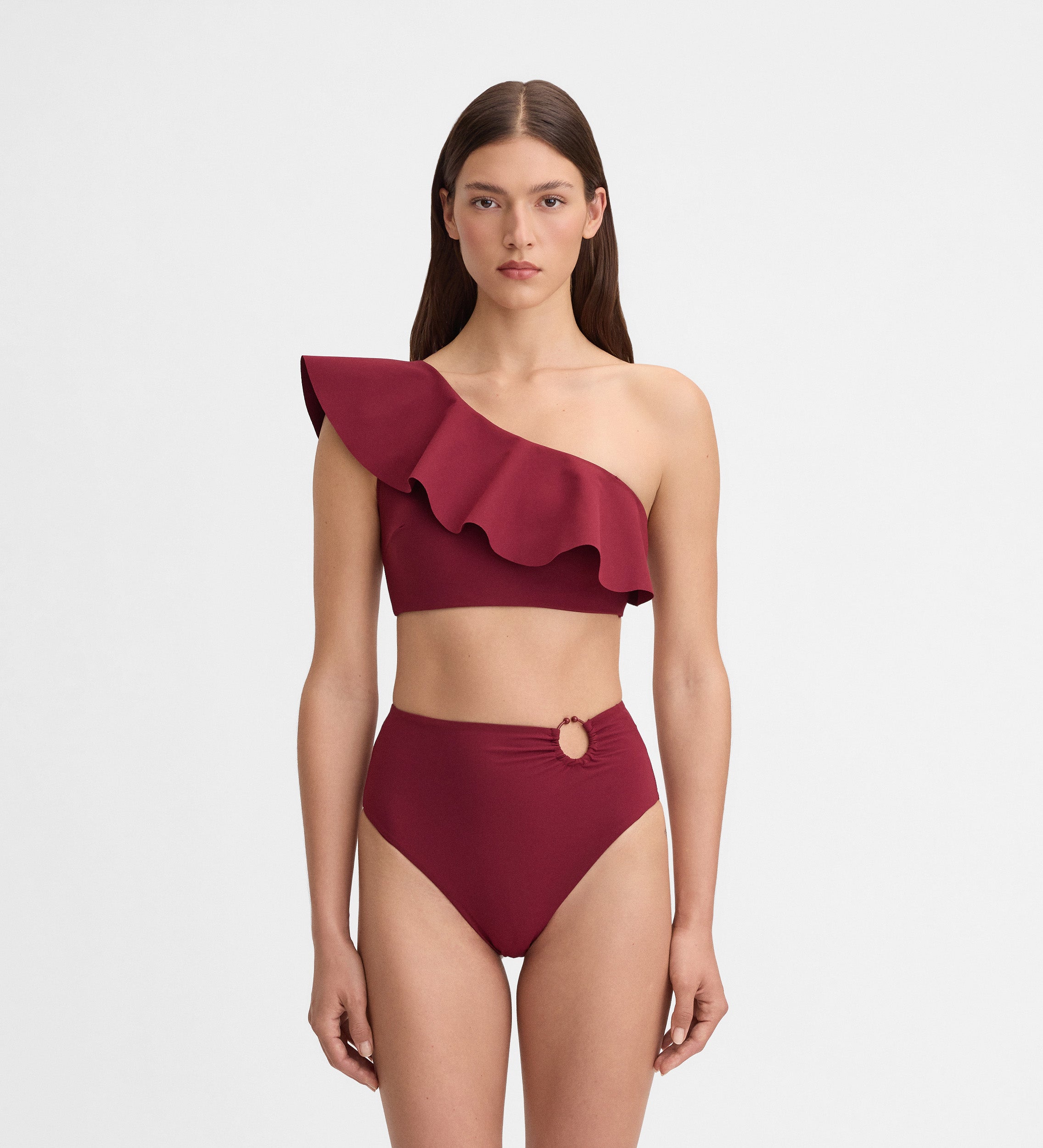 Top bikini volantes