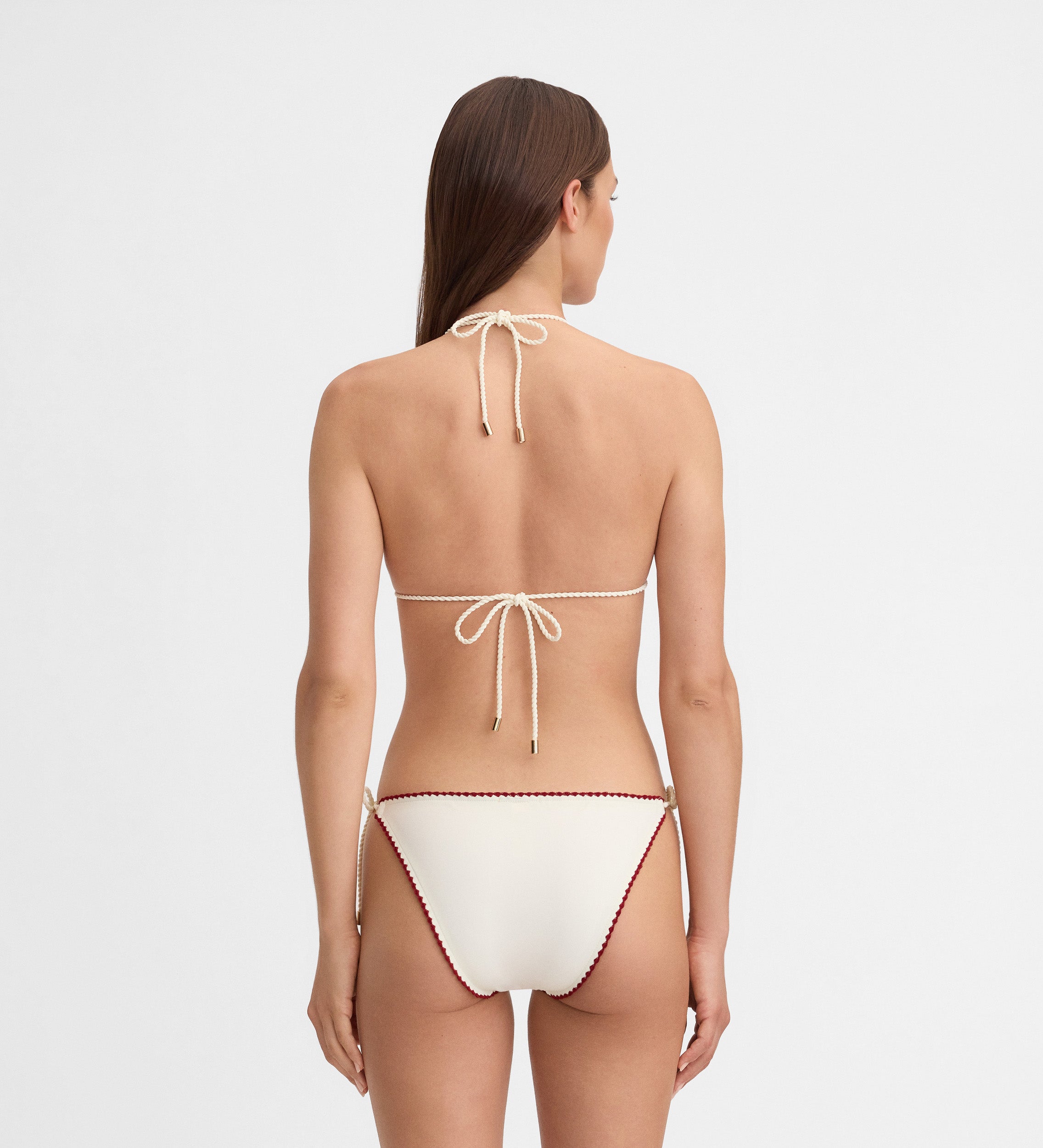 Top bikini pespuntes decorativos