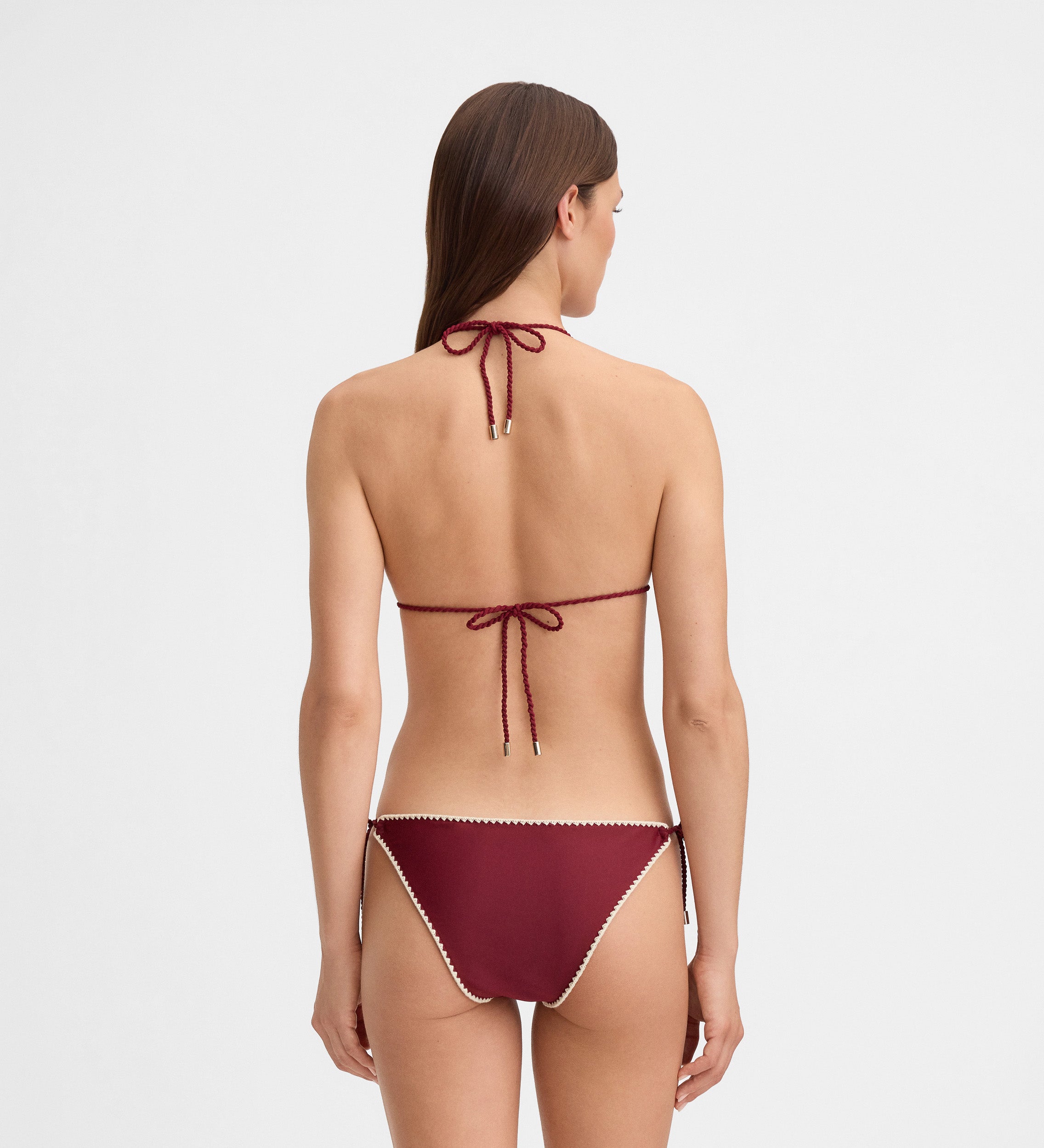 Top bikini pespuntes decorativos