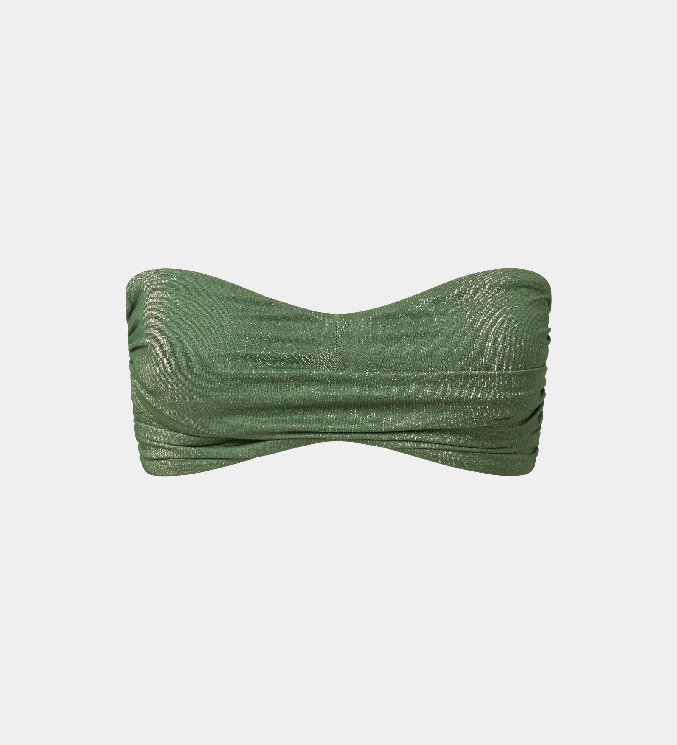 Top bikini bandeau drapeado