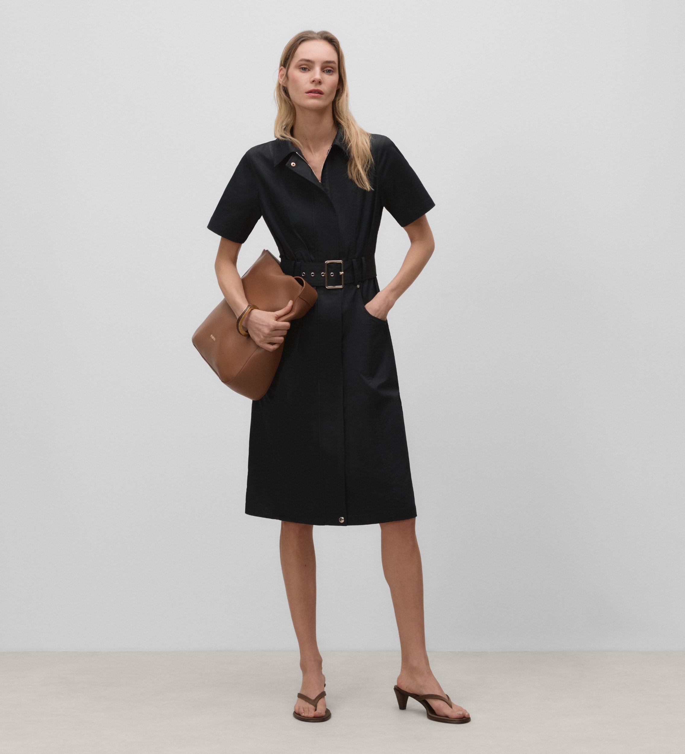 Fitted shirt dress