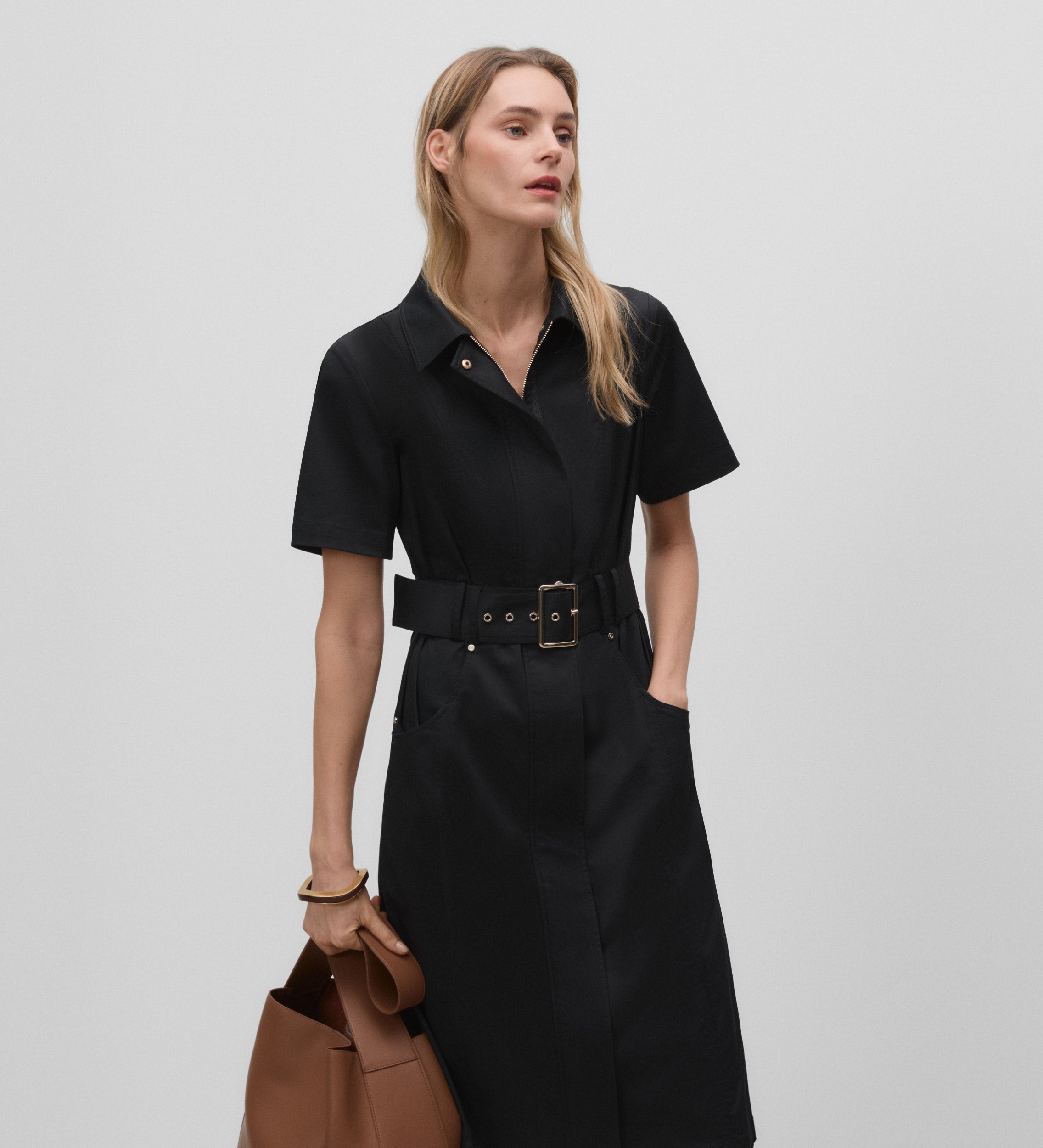 Fitted shirt dress