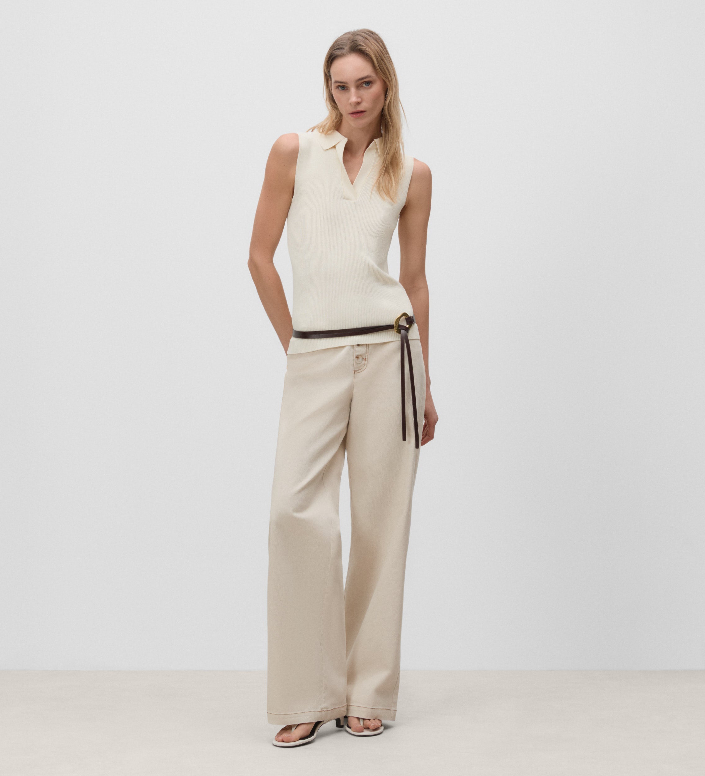 Polo neck top