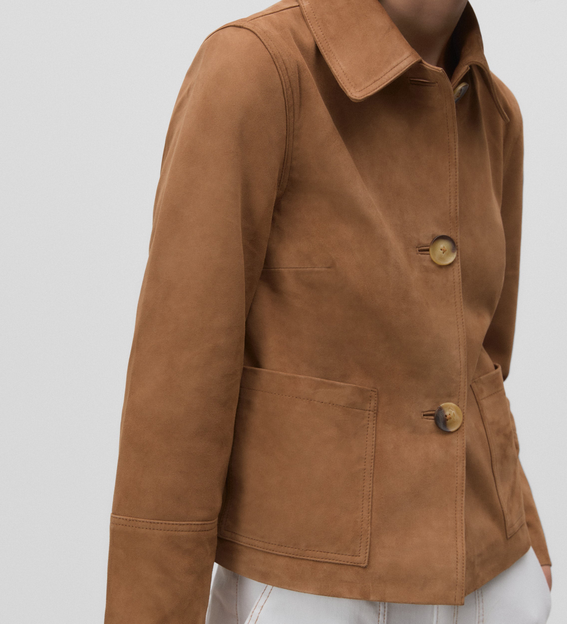 Short suede jacket