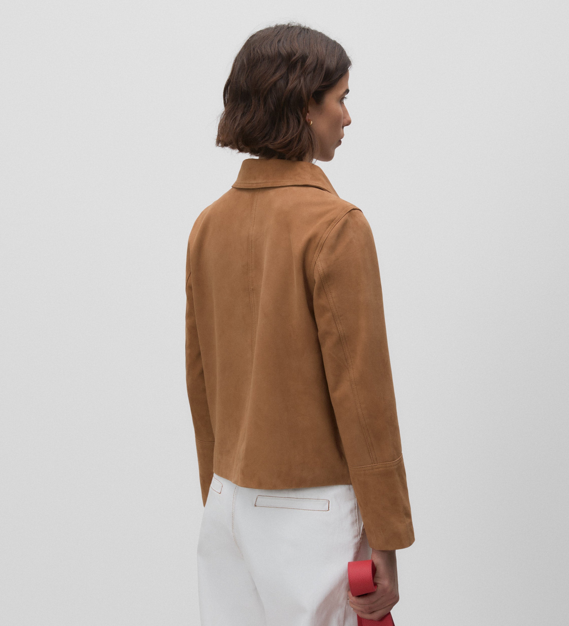 Short suede jacket