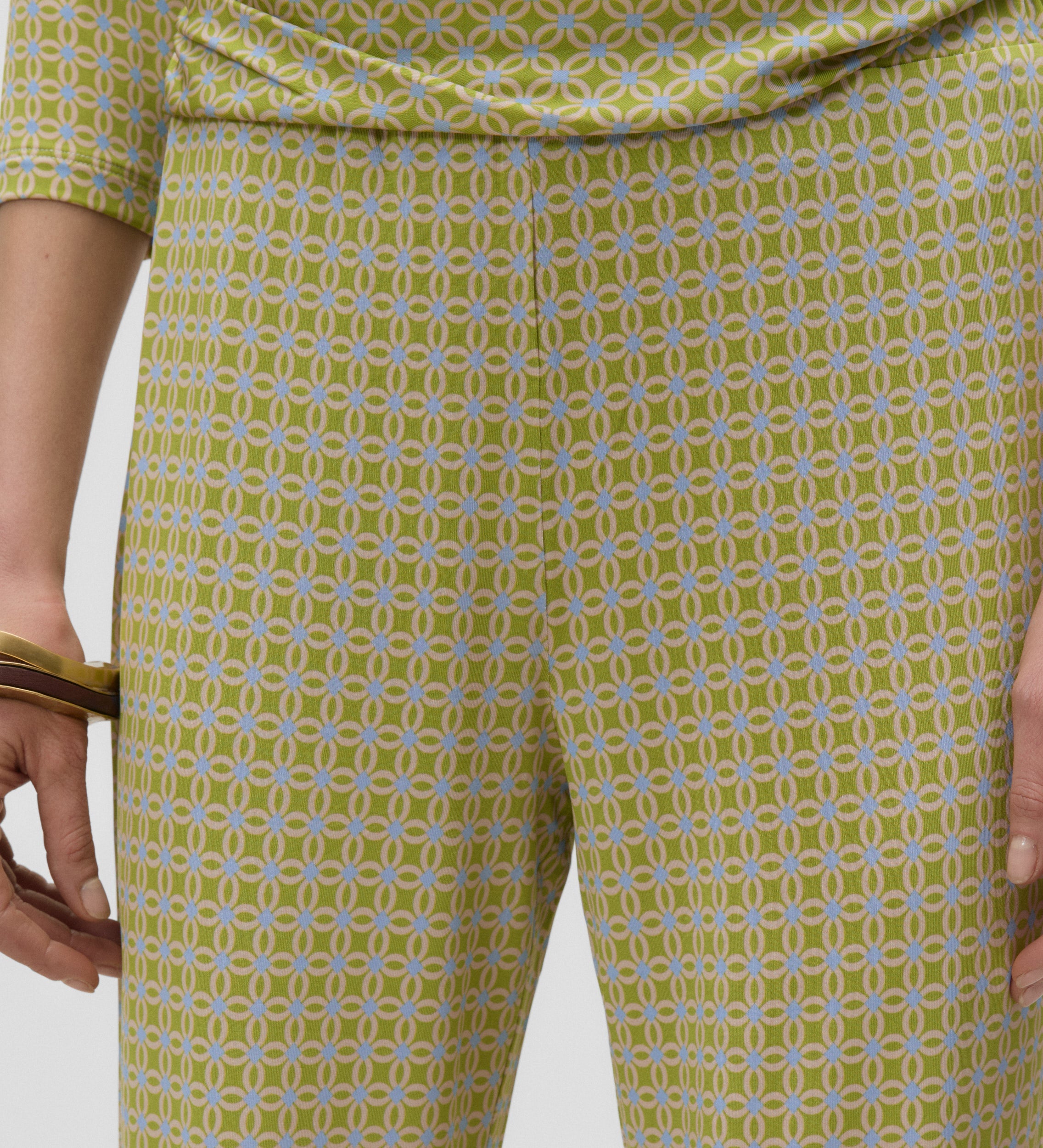 Printed stretch pants
