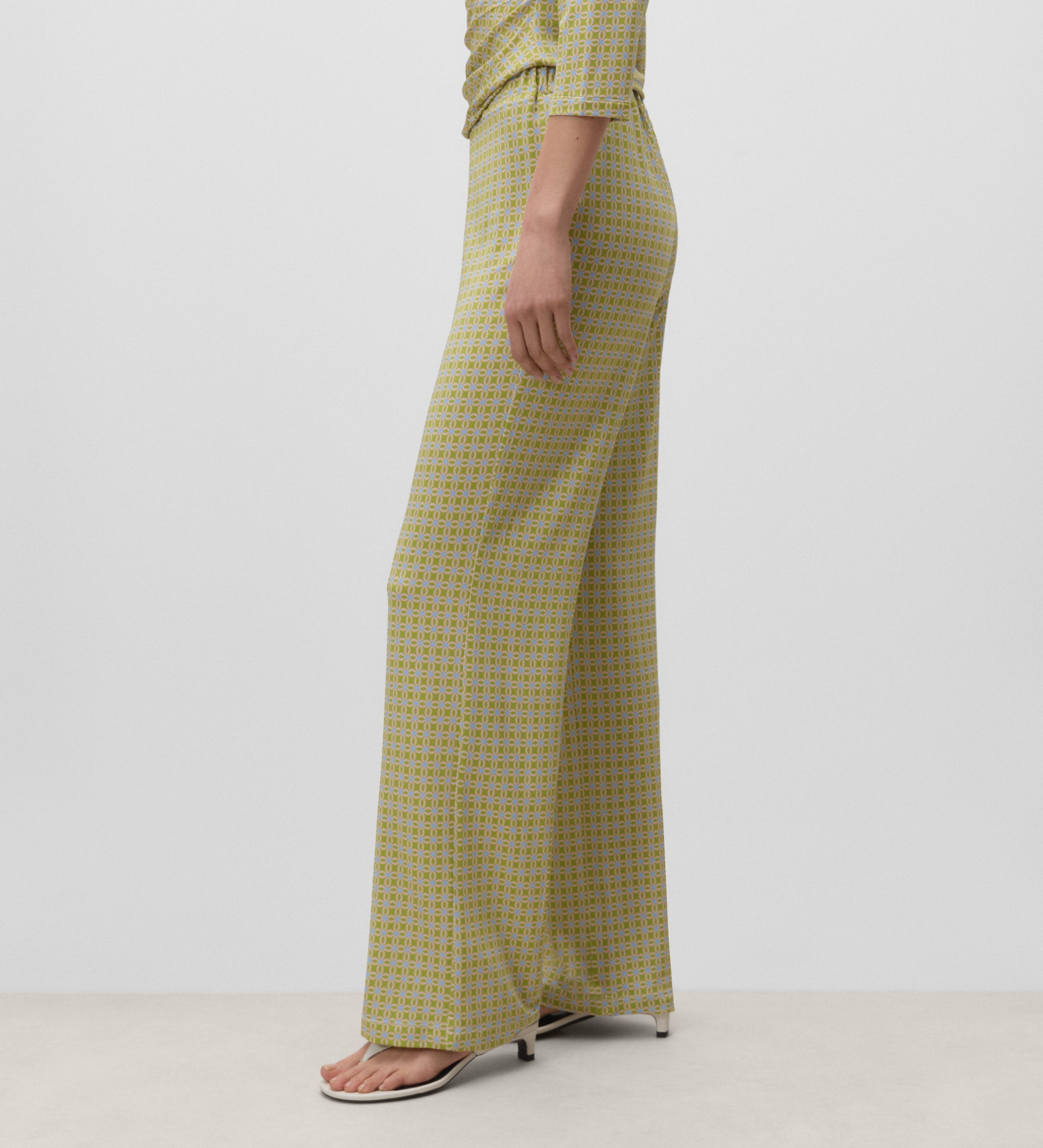 Printed stretch pants