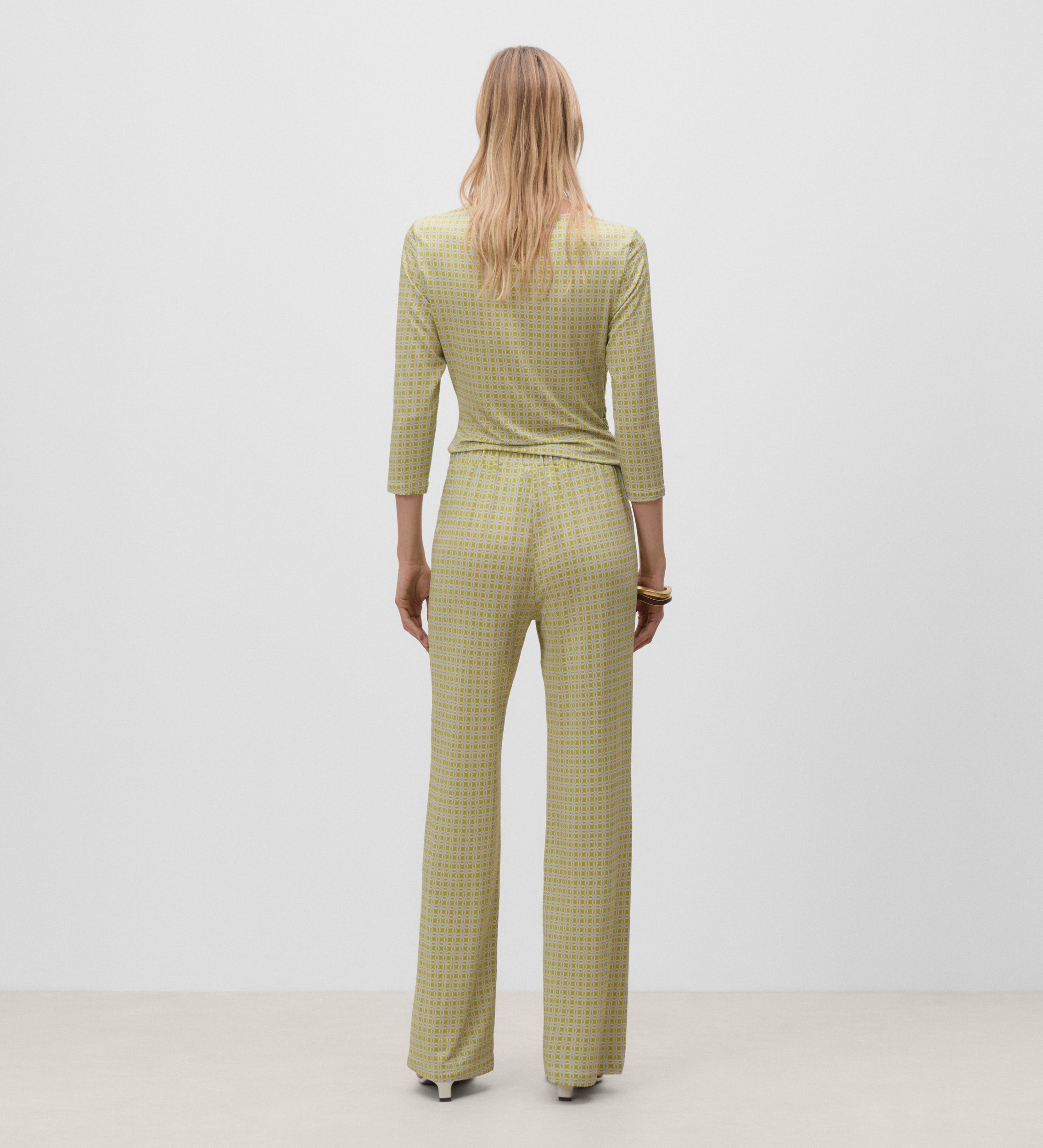Printed stretch pants