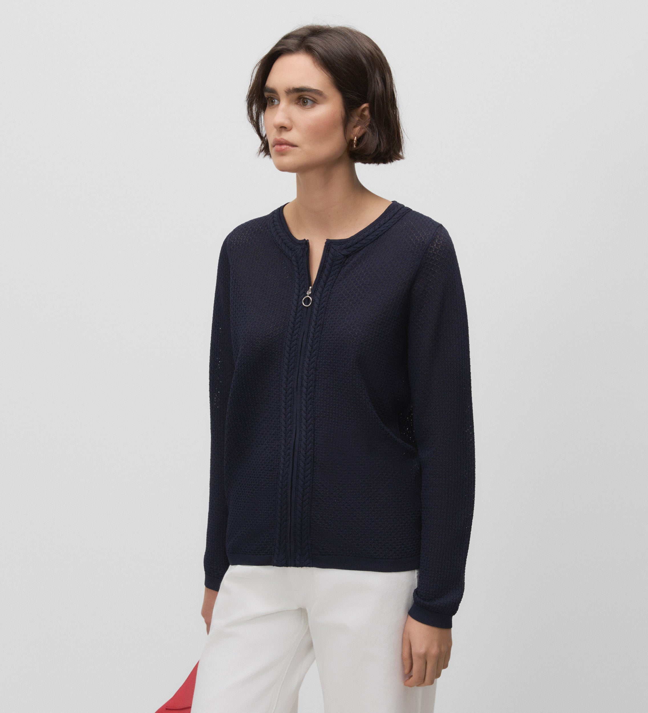Tricot zipper jacket