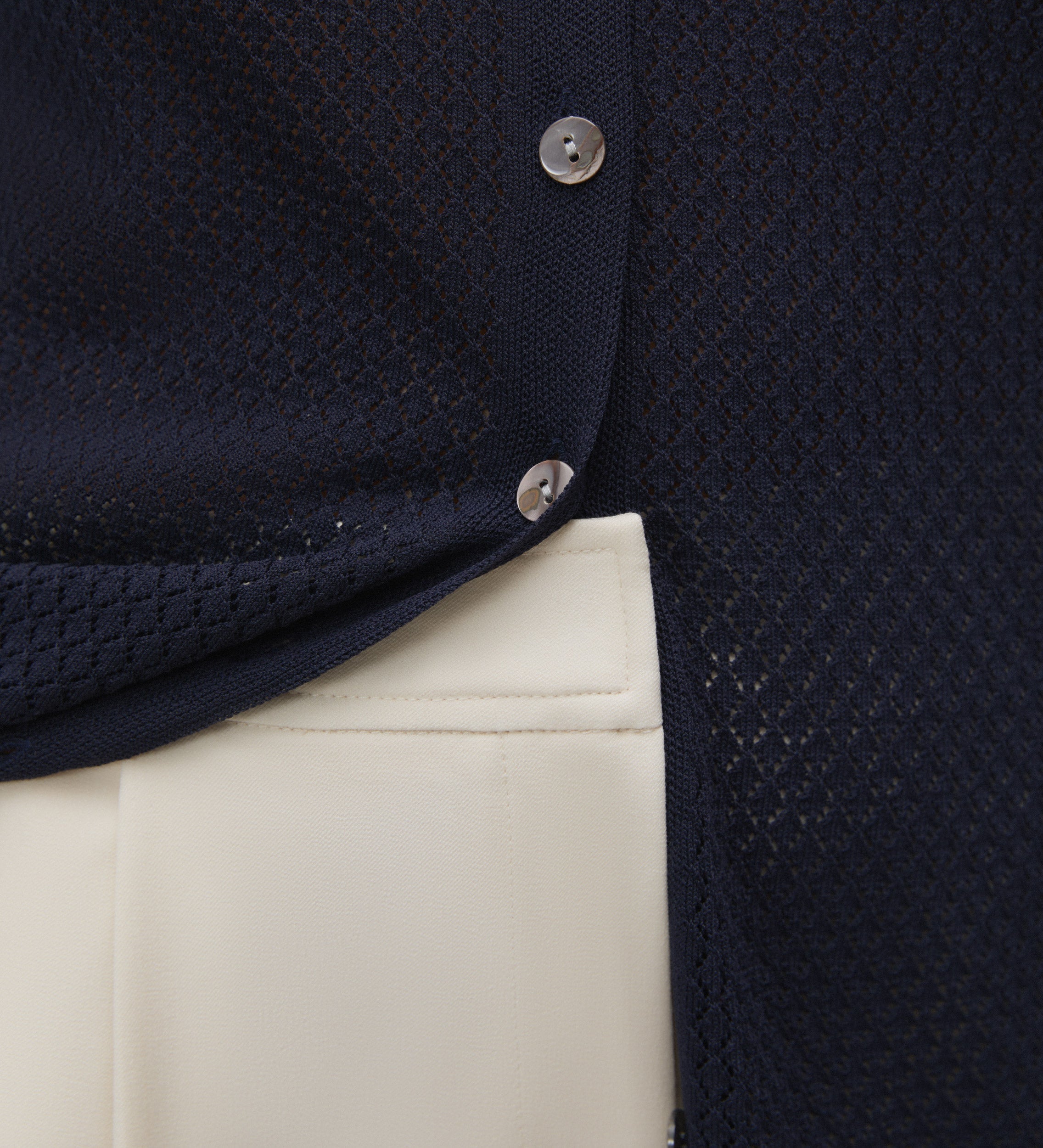 Gilet long ajouré