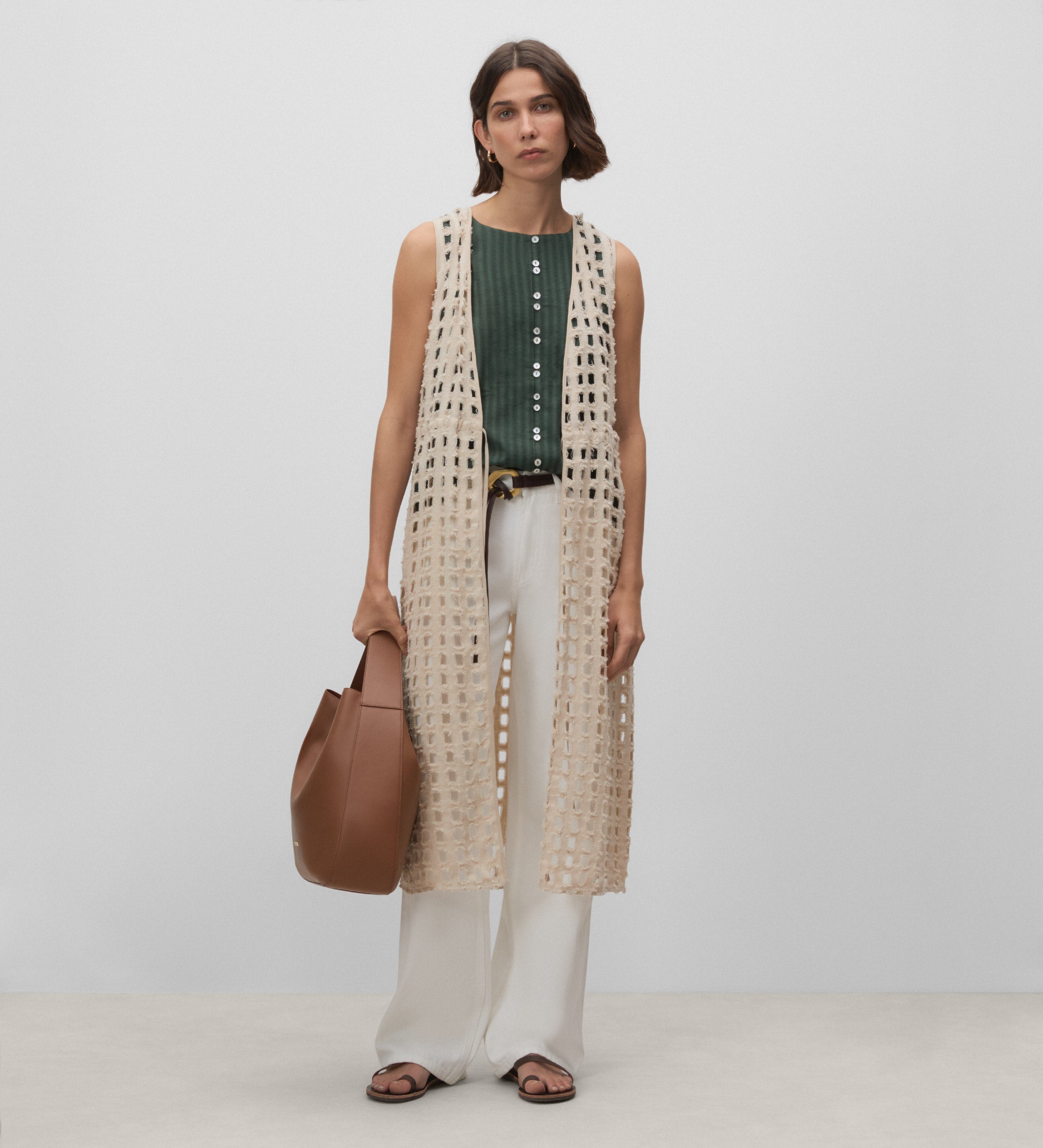 Gilet long fantaisie
