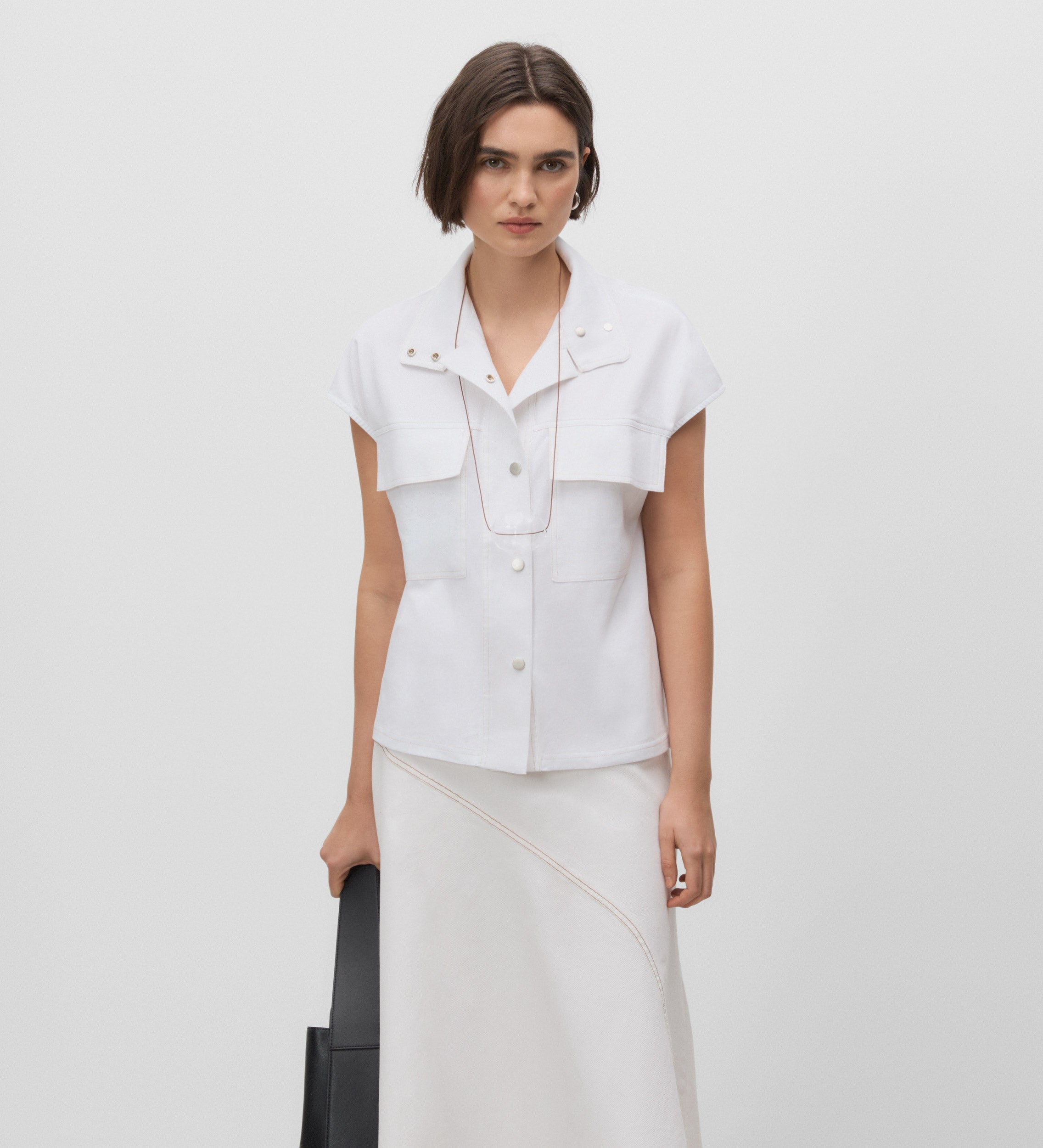 T-shirt col montant
