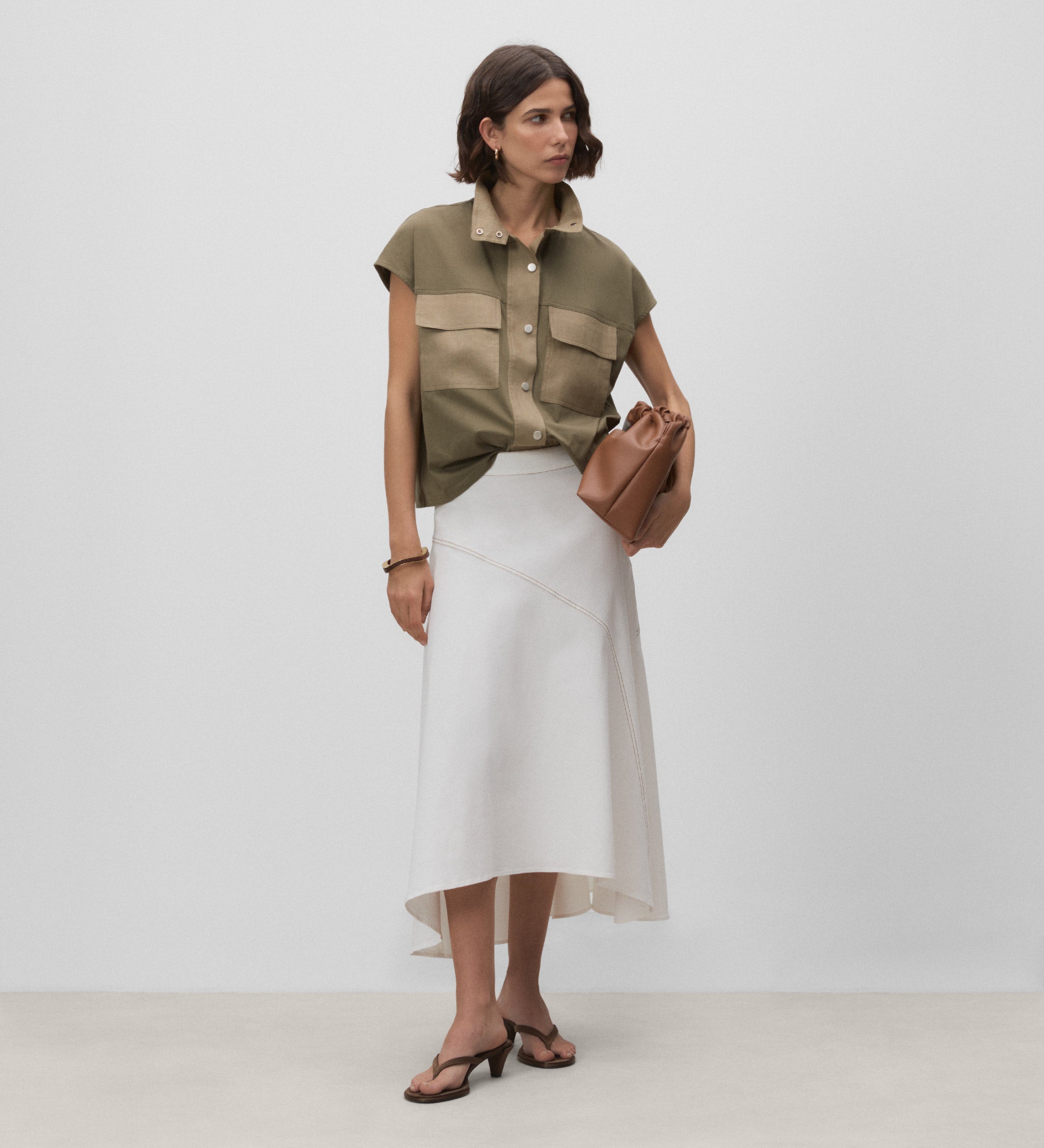 T-shirt col montant