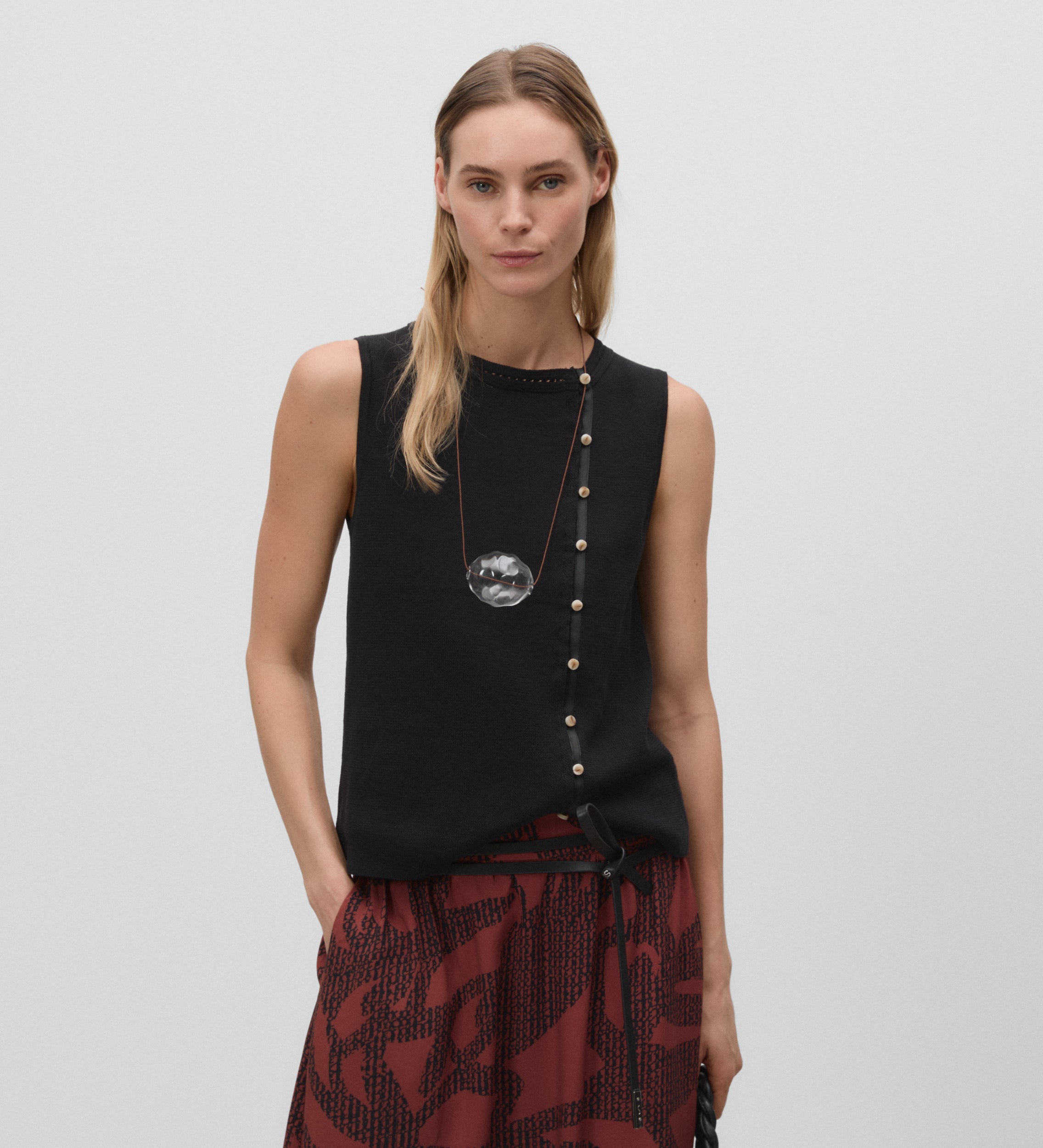 Button knit top
