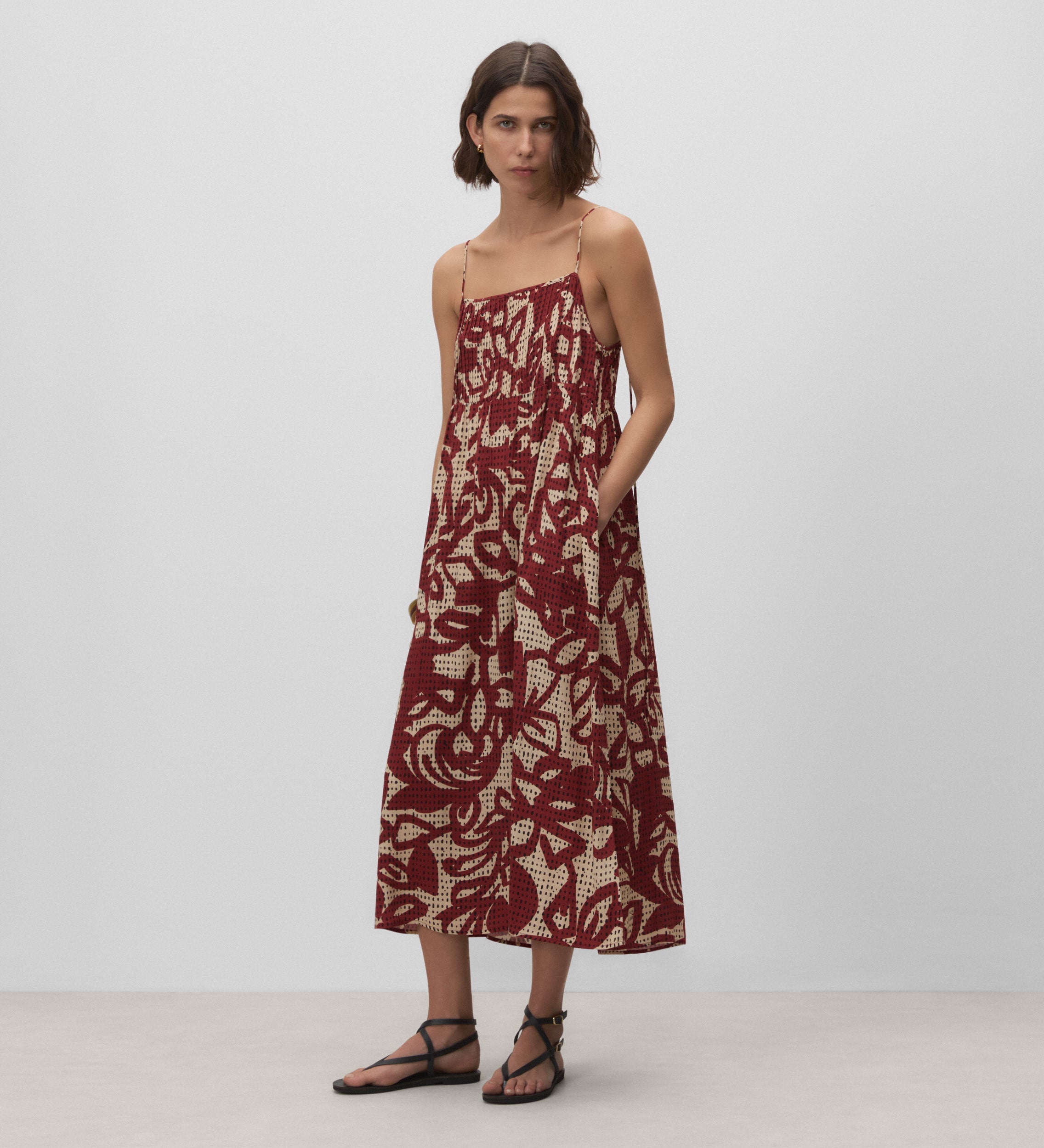 Printed strappy dress