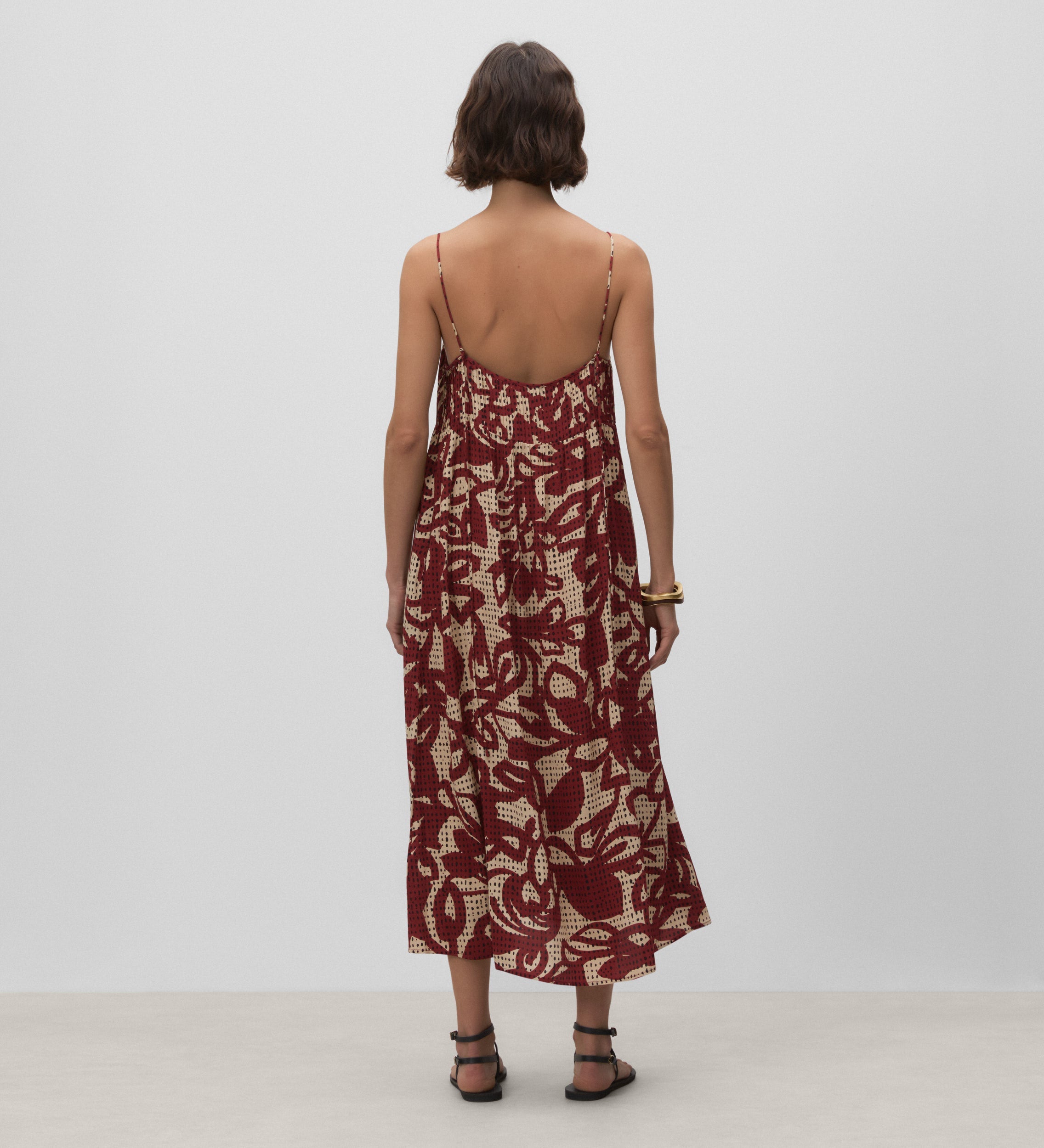 Printed strappy dress