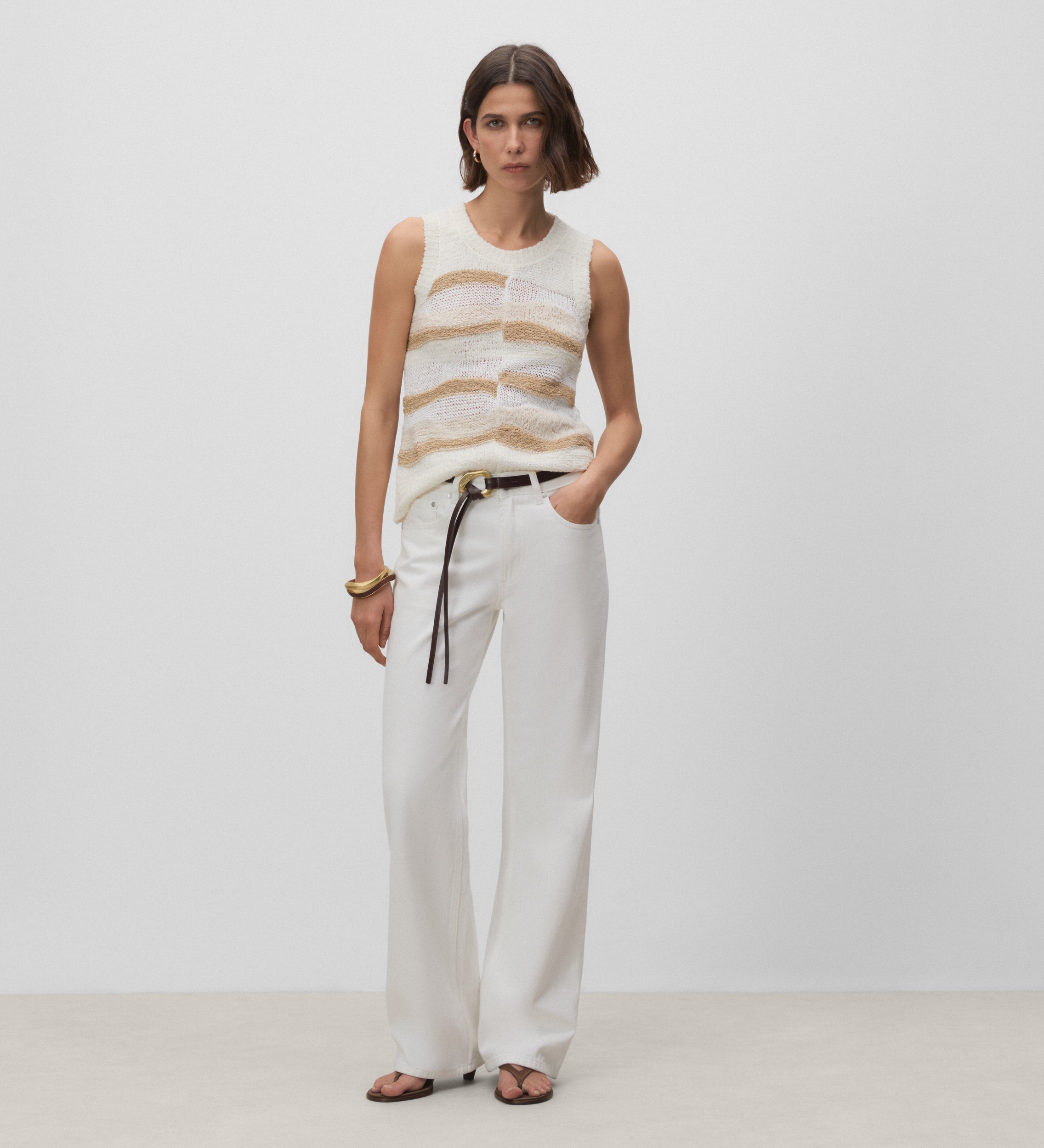 Top en maille fantaisie