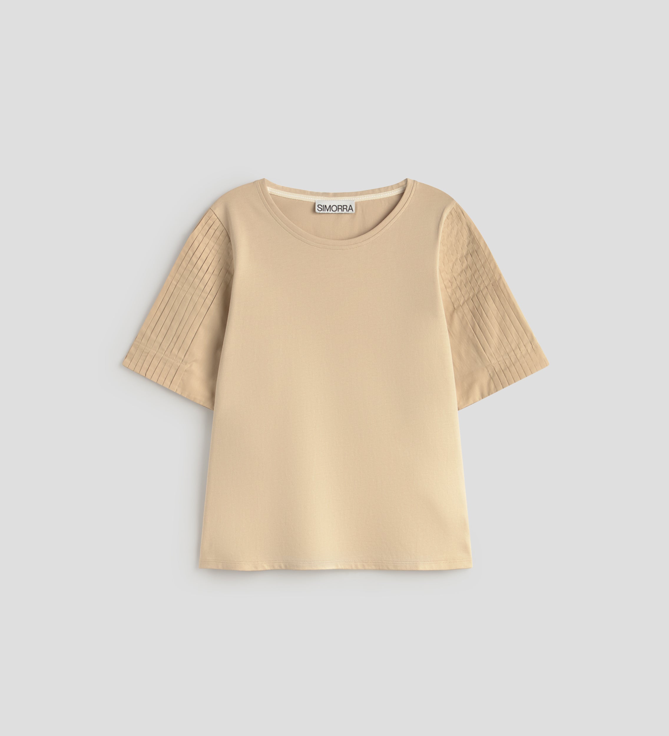 T-shirt à manches plissées