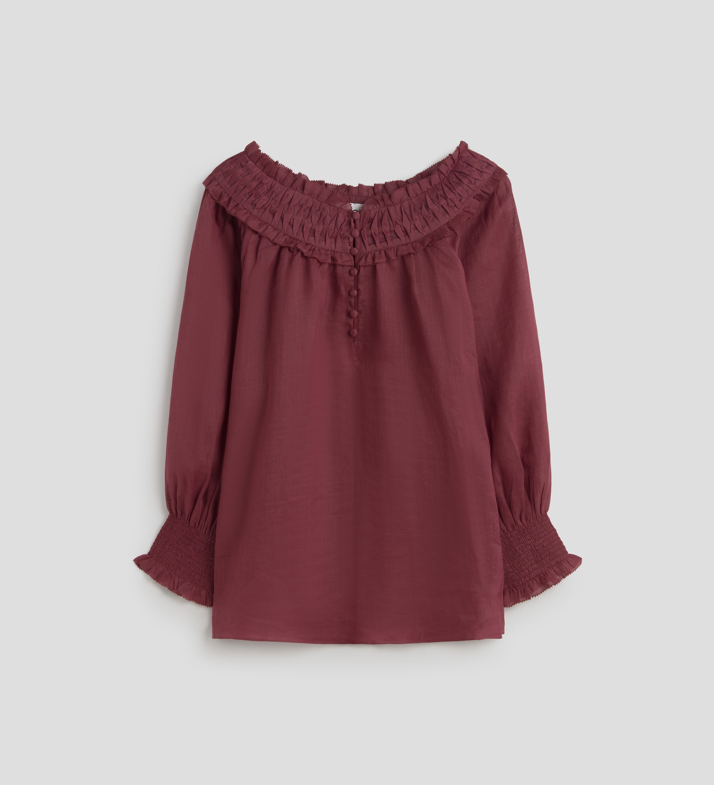 Blusa escote fruncido