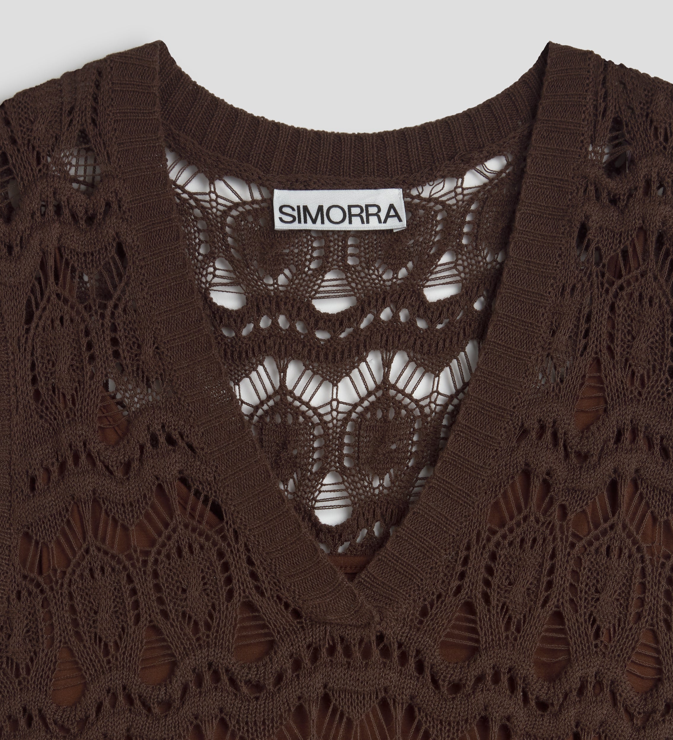 Vestido tricot calados