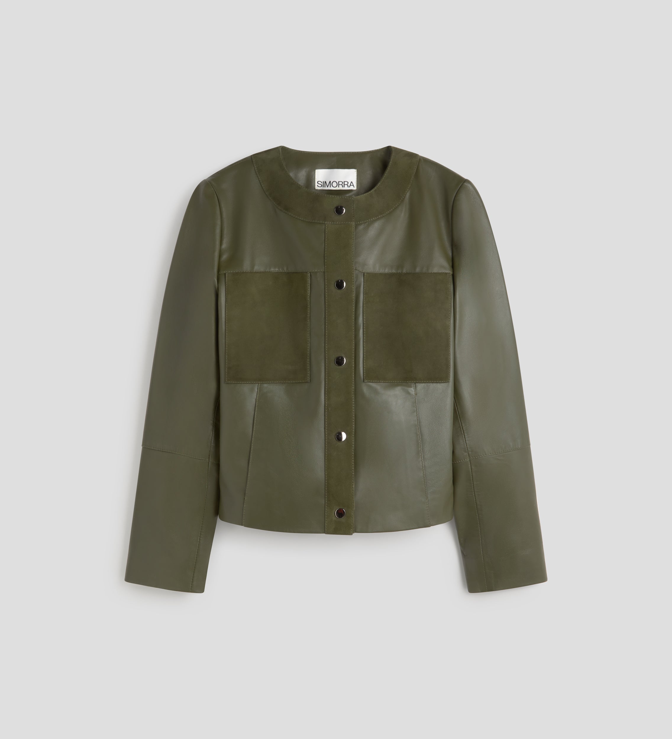 Chaqueta napa detalles ante