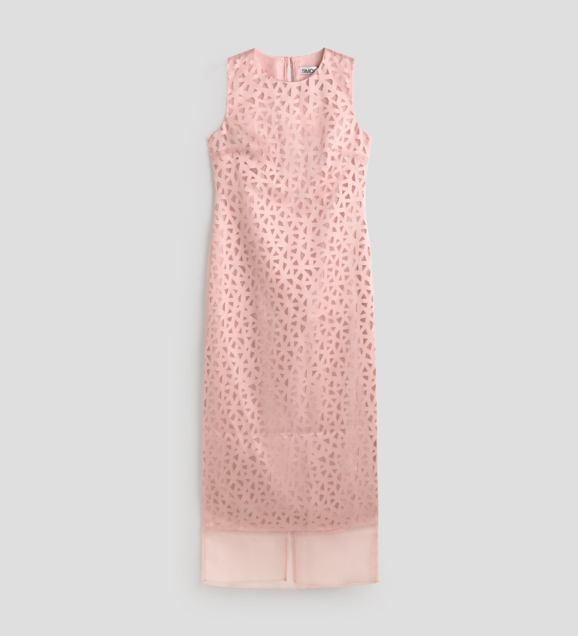 Vestido satén troquelado
