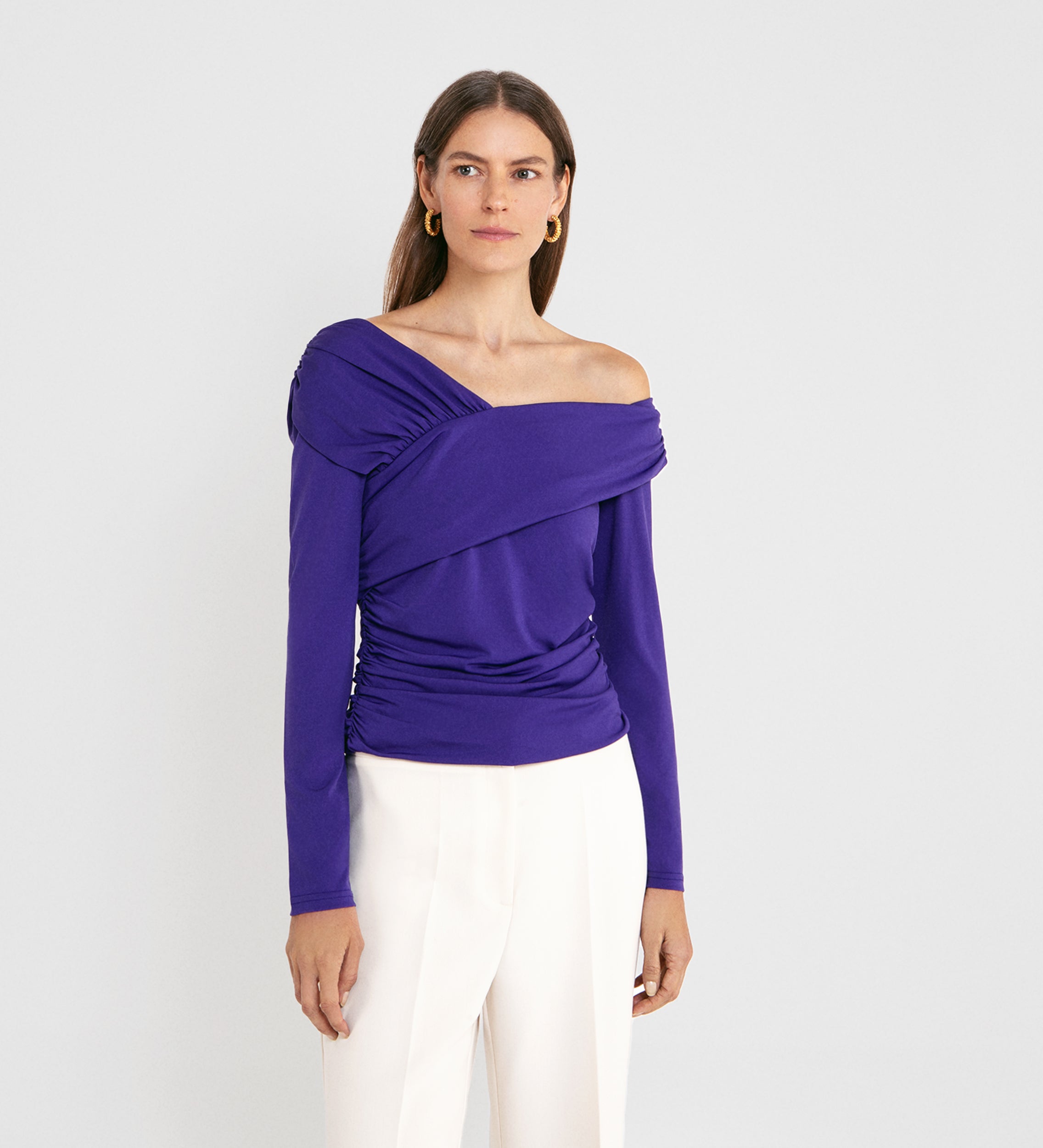 Draped knitted top