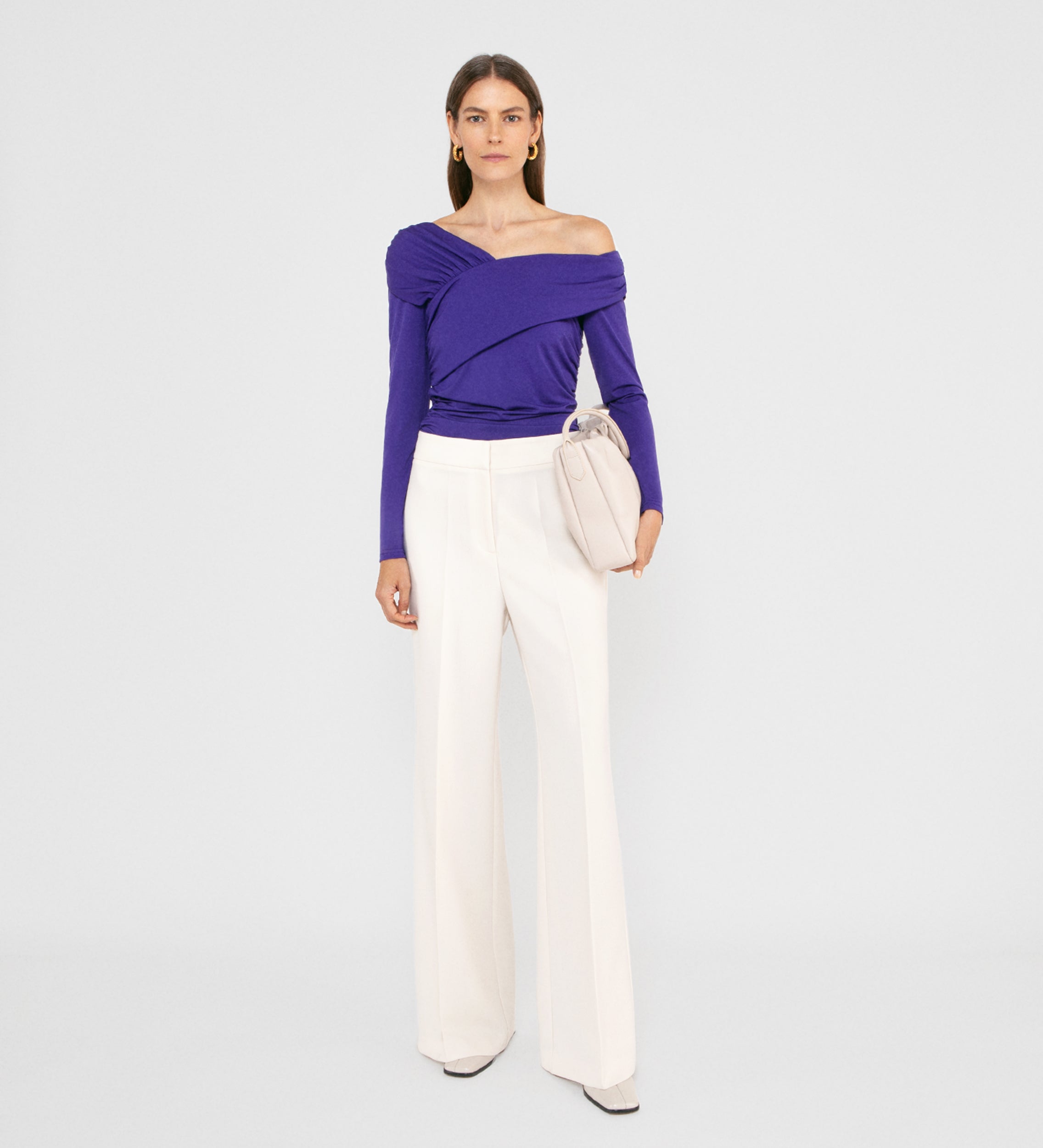 Draped knitted top