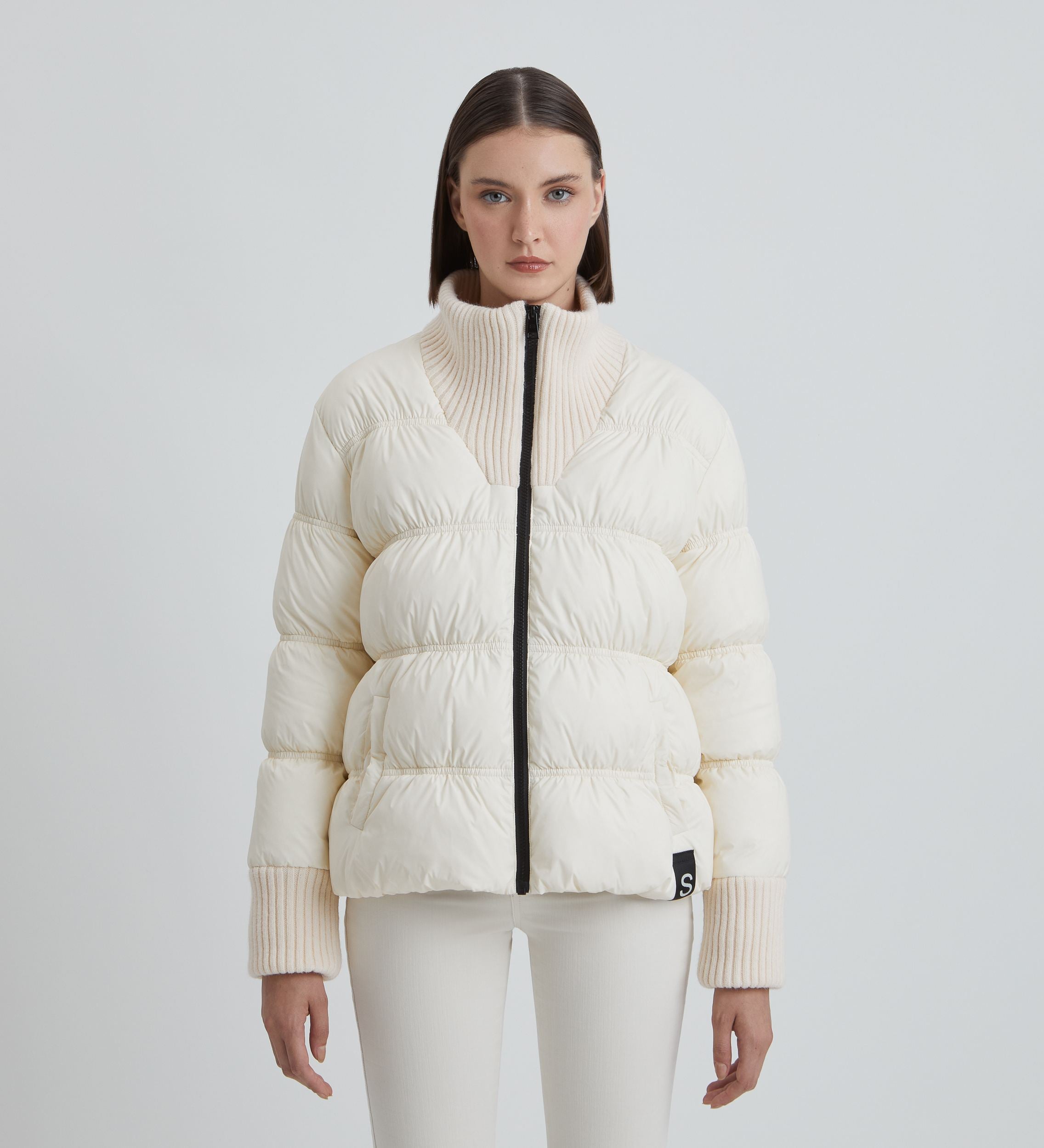 Parka courte froncée