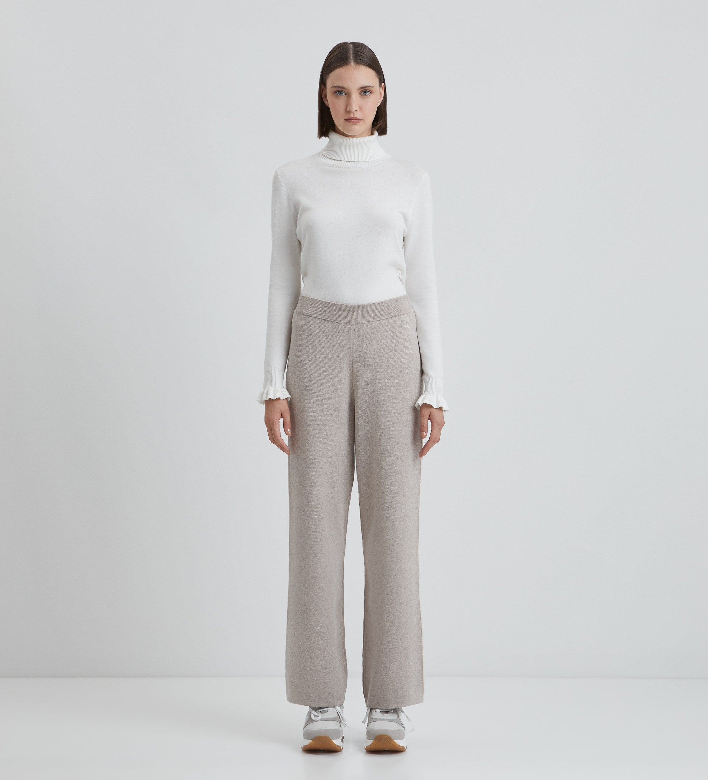 Pantalon large en maille