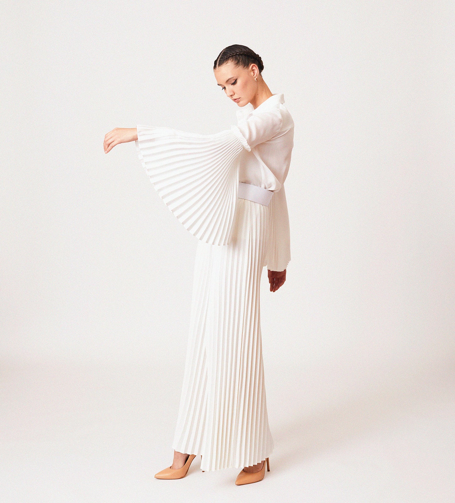Pantalón crepé plisado