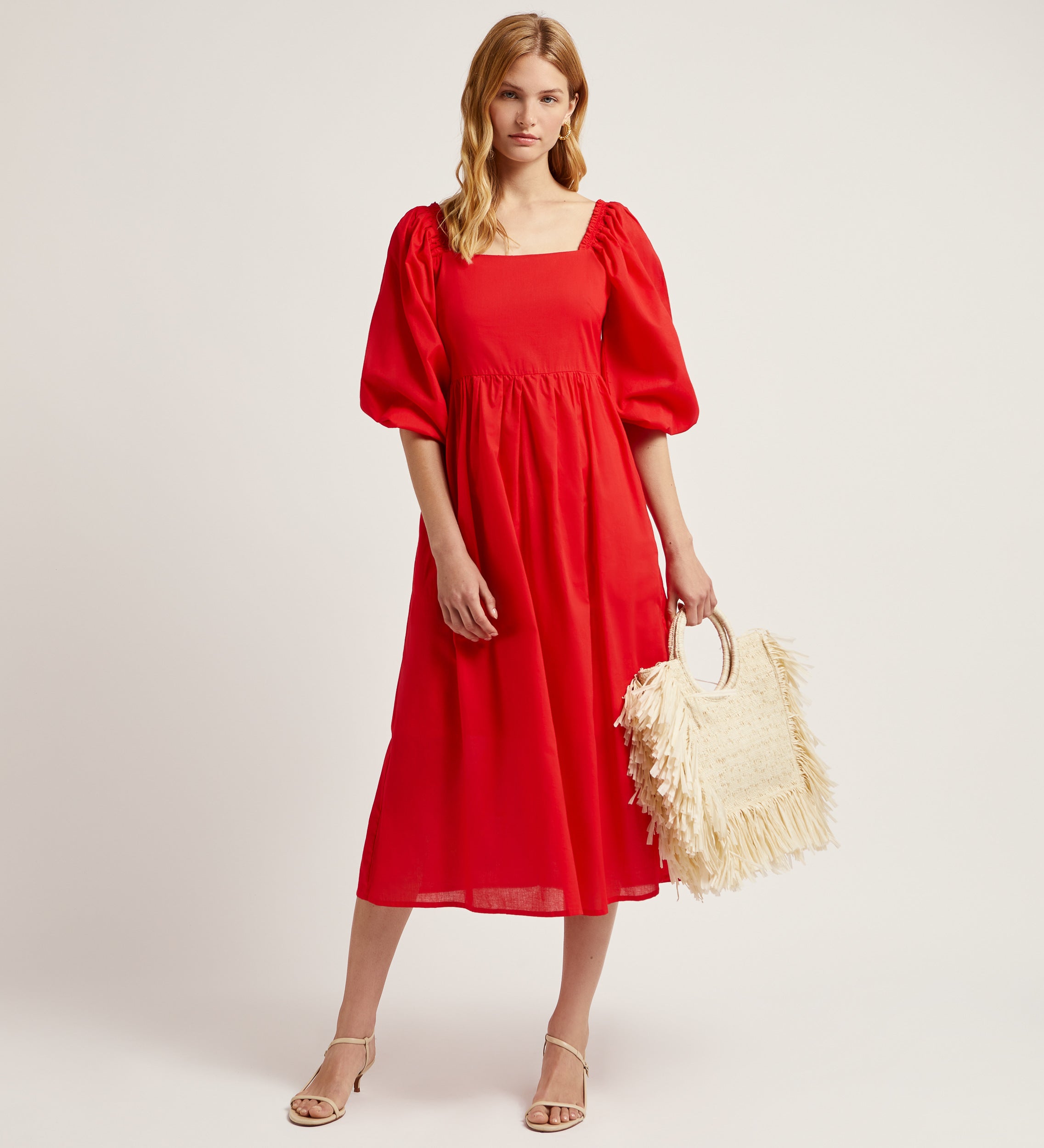 Vestido algodón volumen