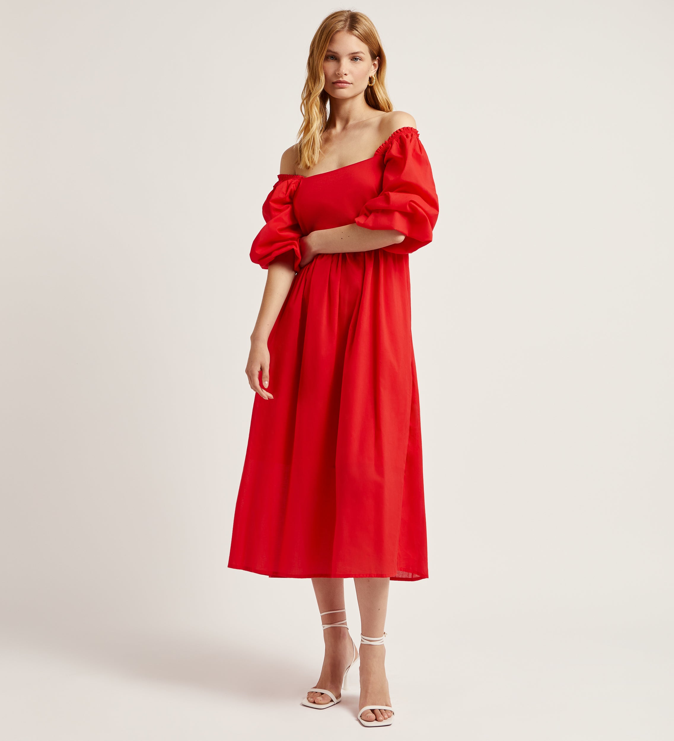 Vestido algodón volumen