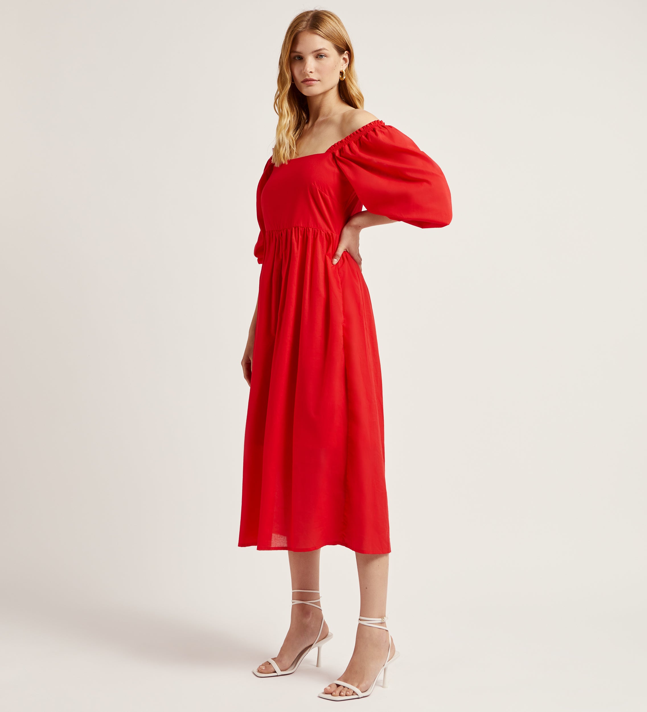 Vestido algodón volumen